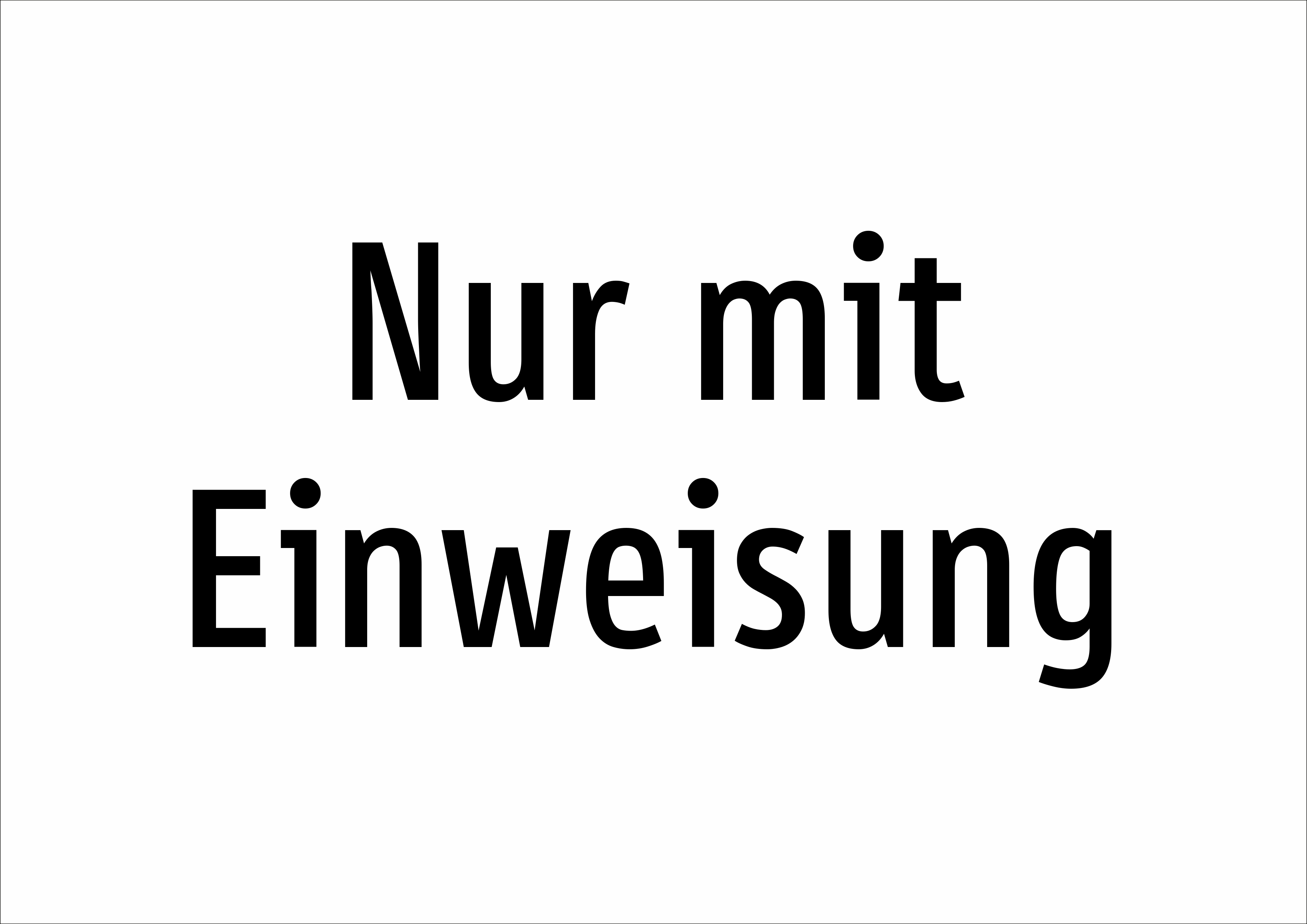 Nur mit Einweisung - Schild - Produktbild 2