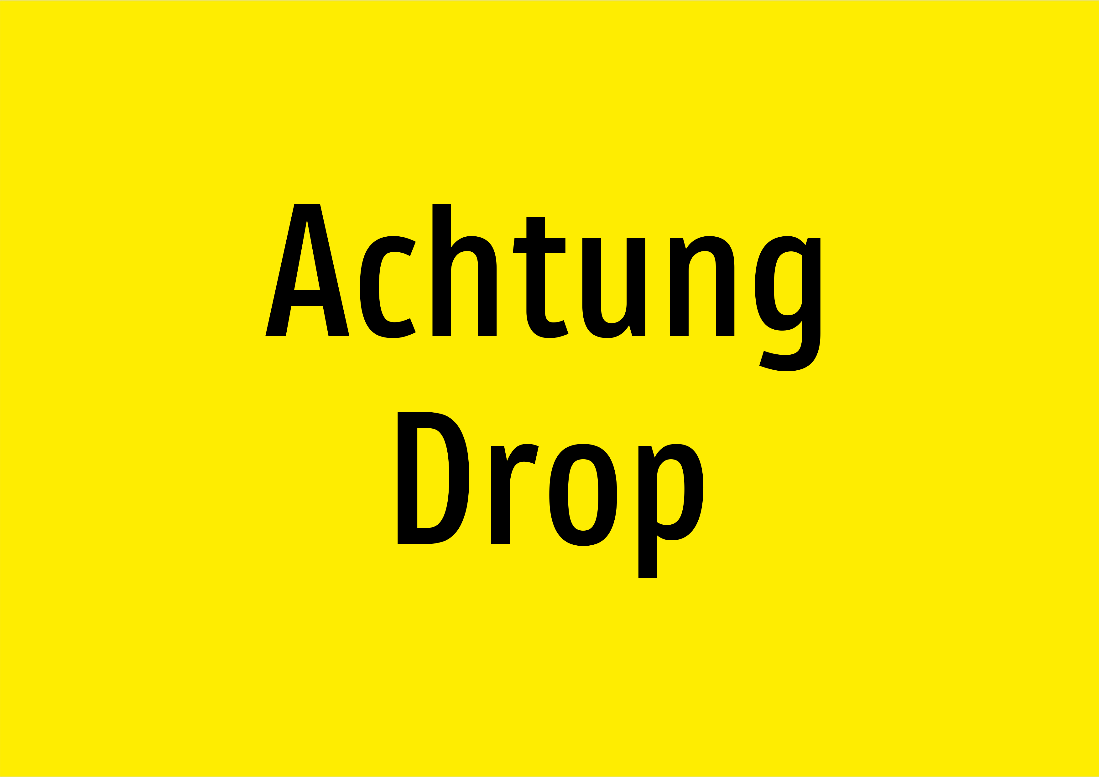 Achtung Drop - Schild - Produktbild 2