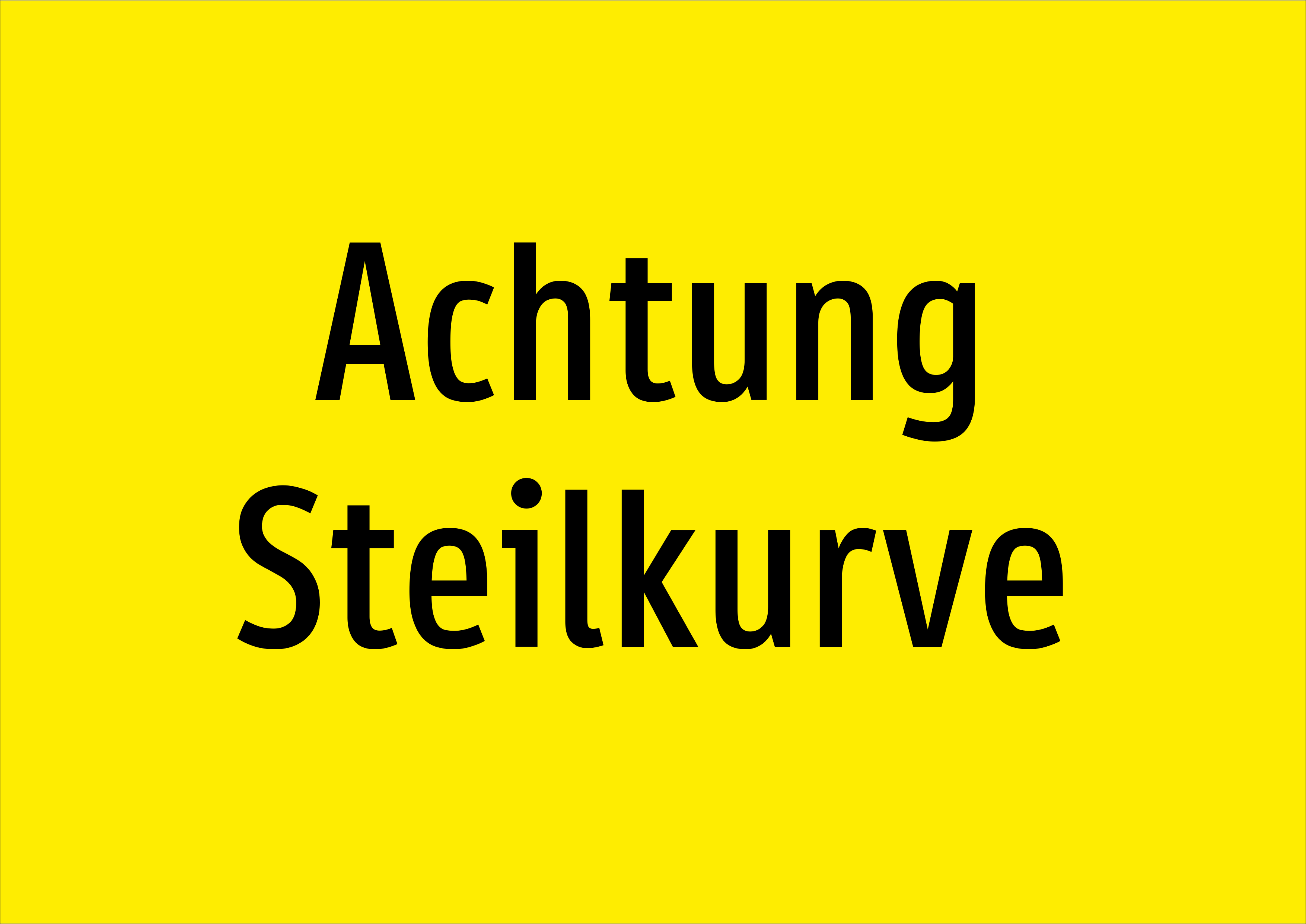 Achtung Steilkurve - Schild - Produktbild 2