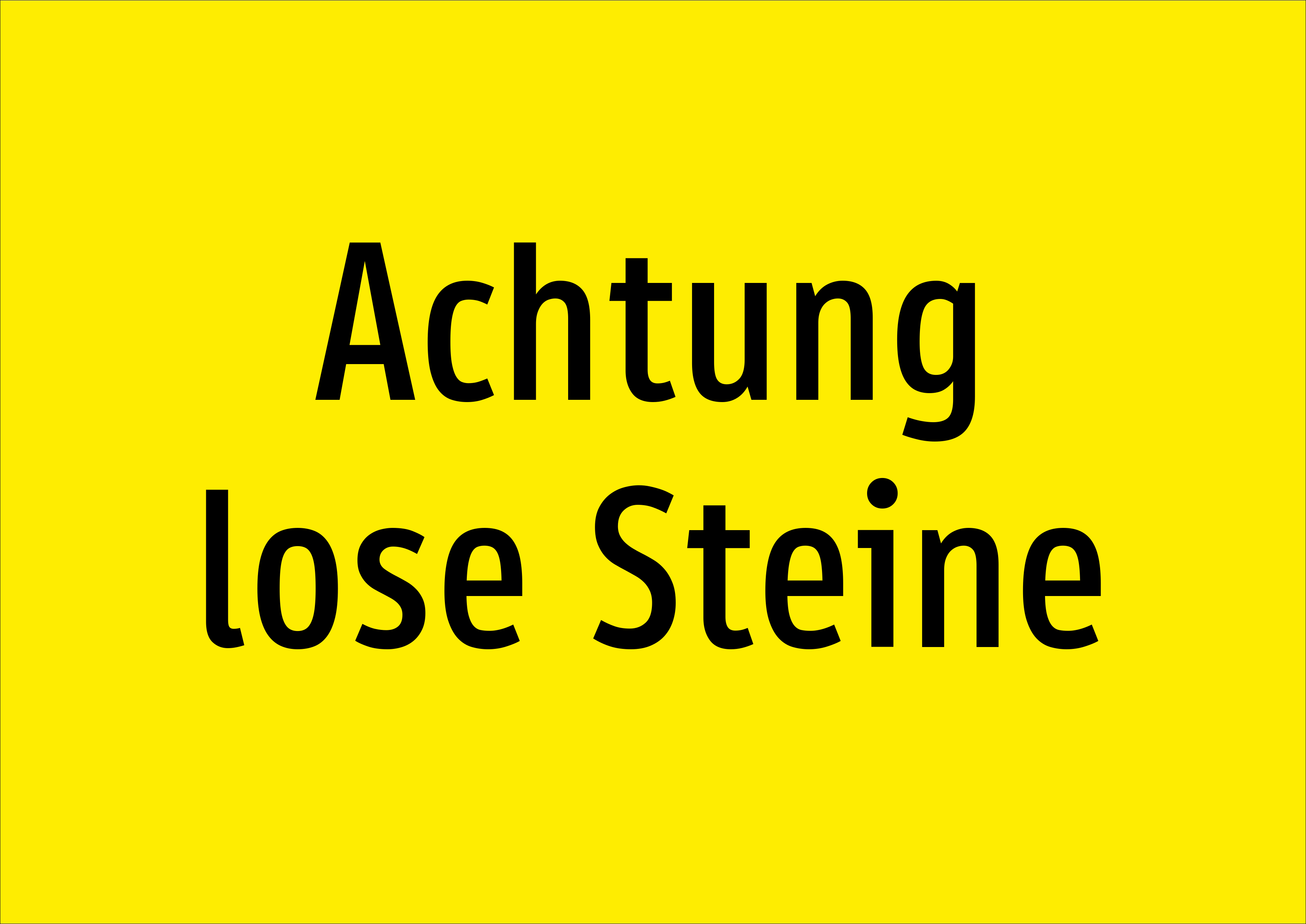 Achtung lose Steine - Schild - Produktbild 2