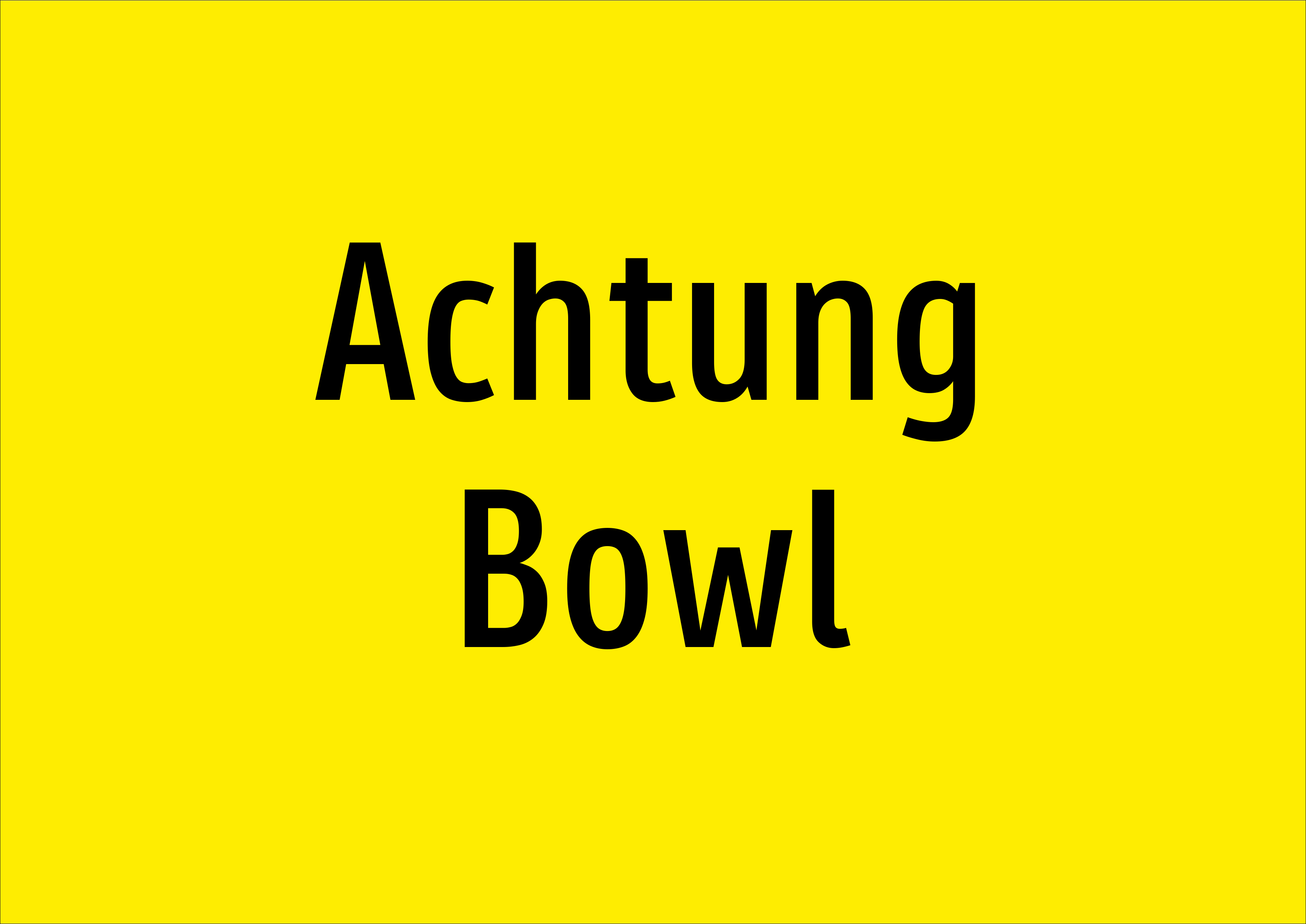 Achtung Bowl - Schild - Produktbild 2