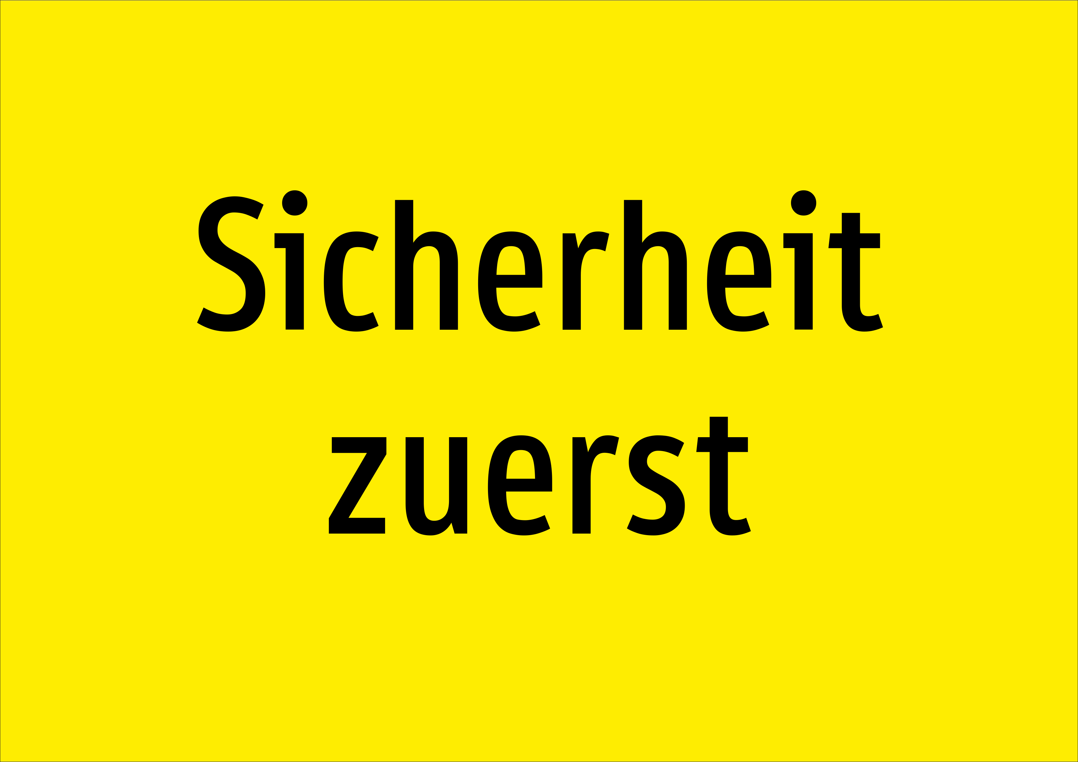 Sicherheit zuerst - Schild - Produktbild 2