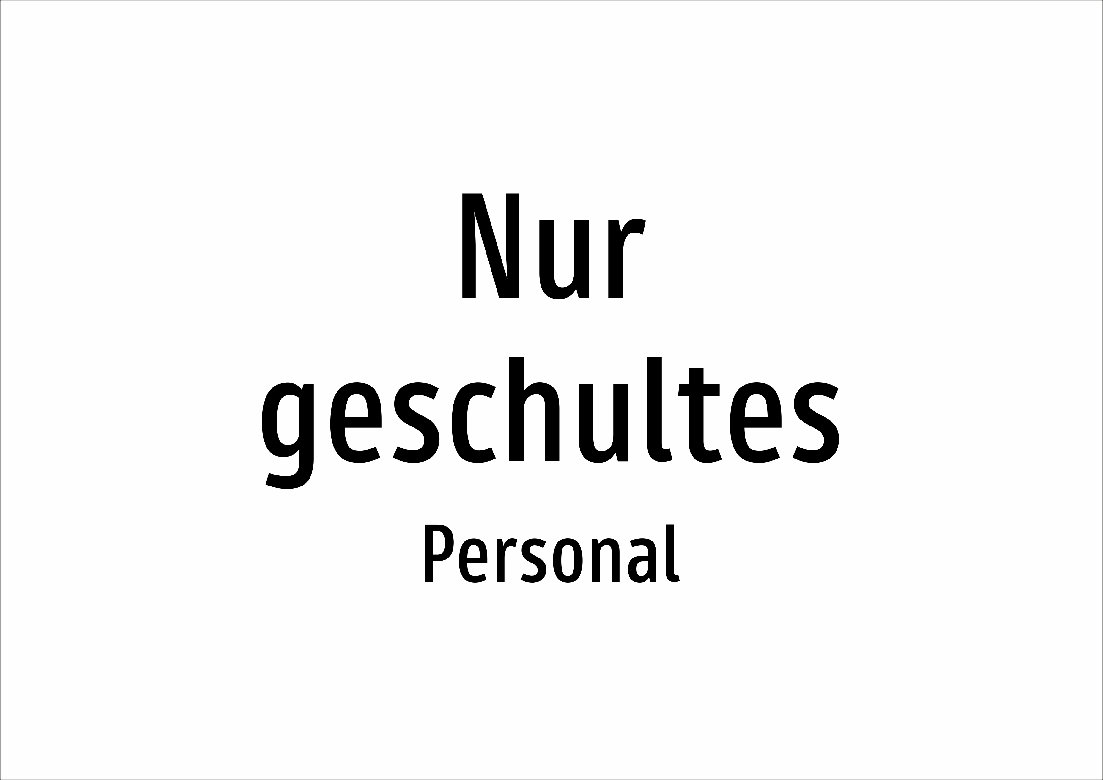 Nur geschultes - Personal - Schild - Produktbild 2