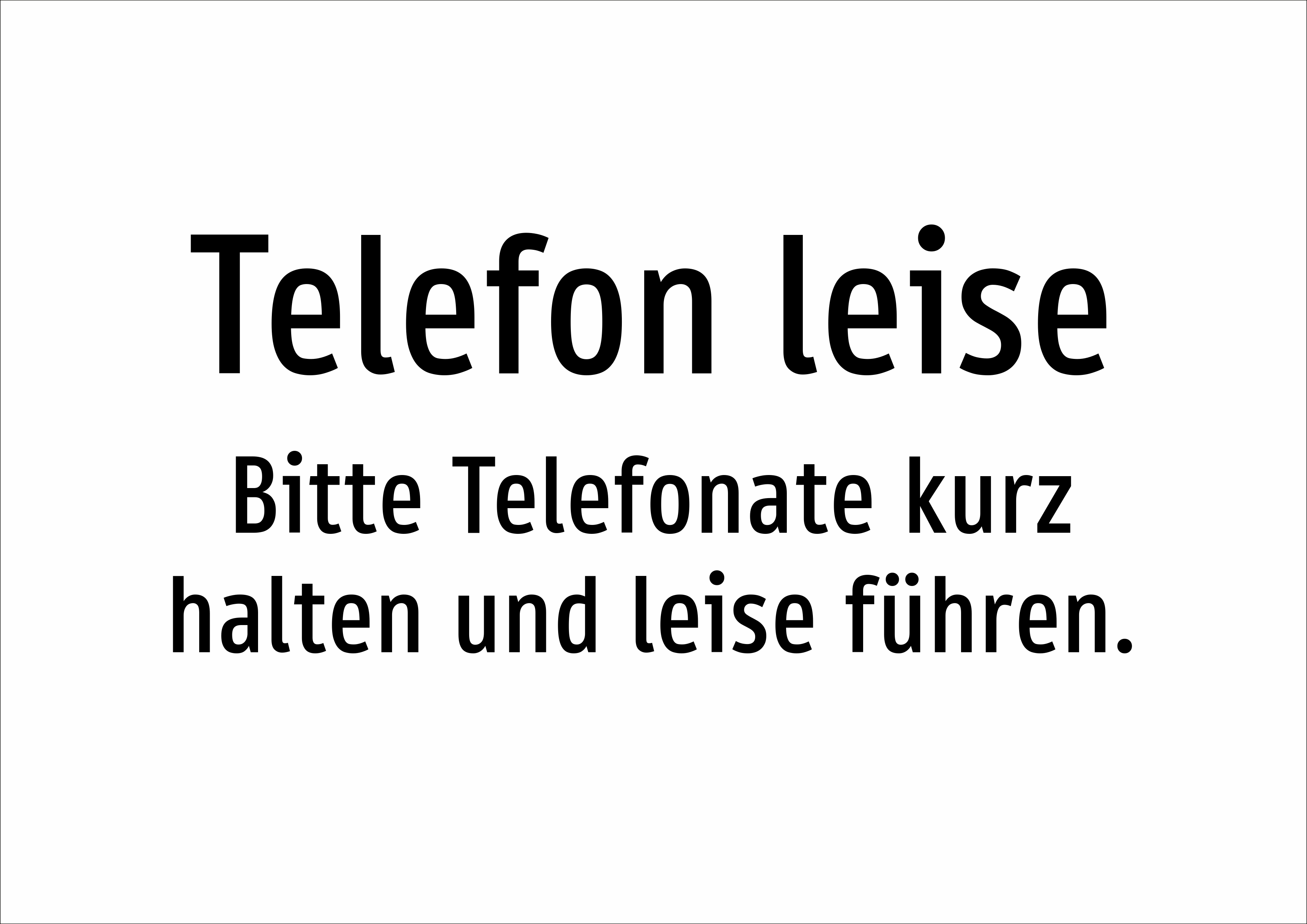 Telefon leise - Bitte Telefonate kurz halten und leise führen. - Schild - Produktbild 2