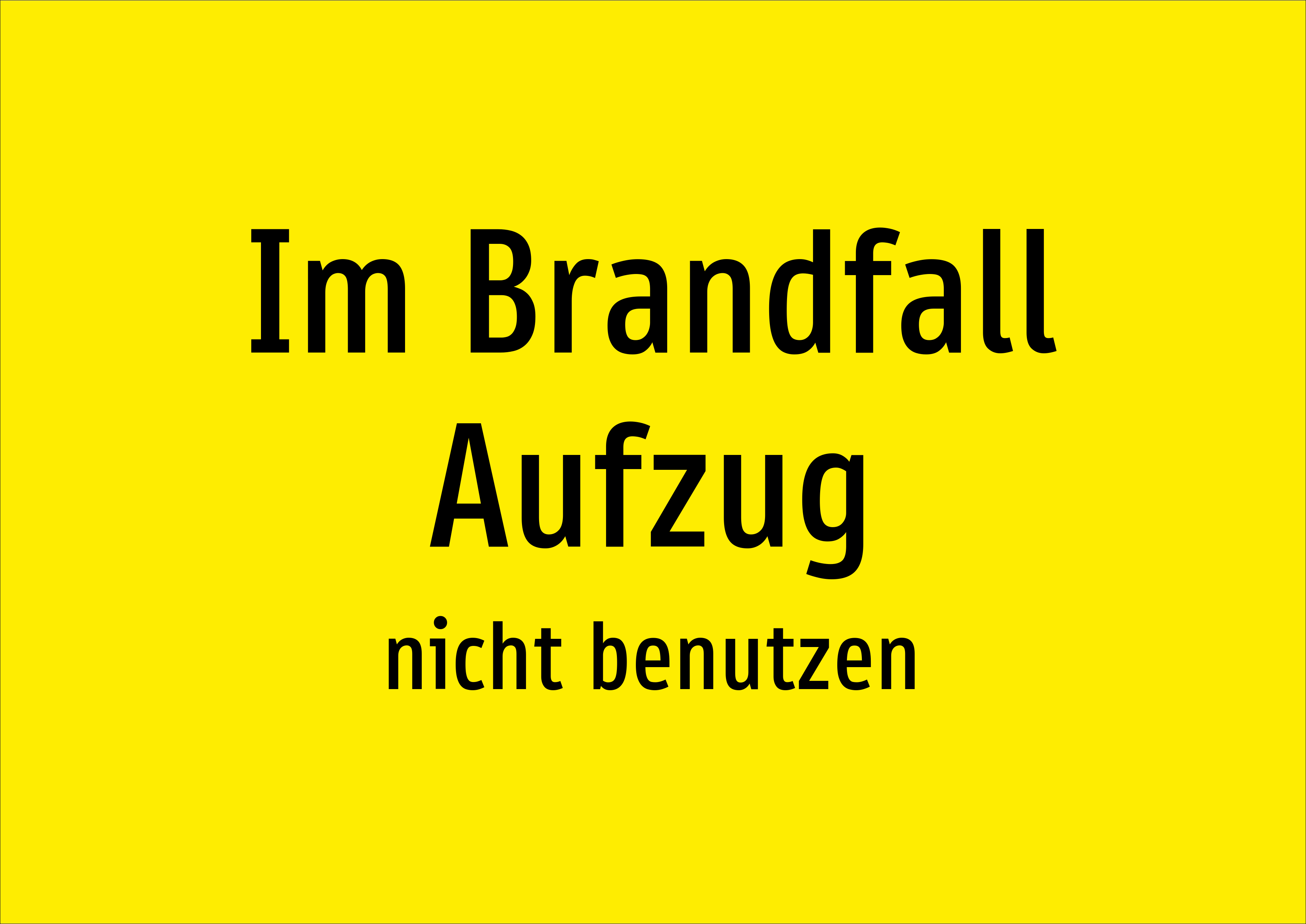 Im Brandfall Aufzug - nicht benutzen - Schild - Produktbild 2