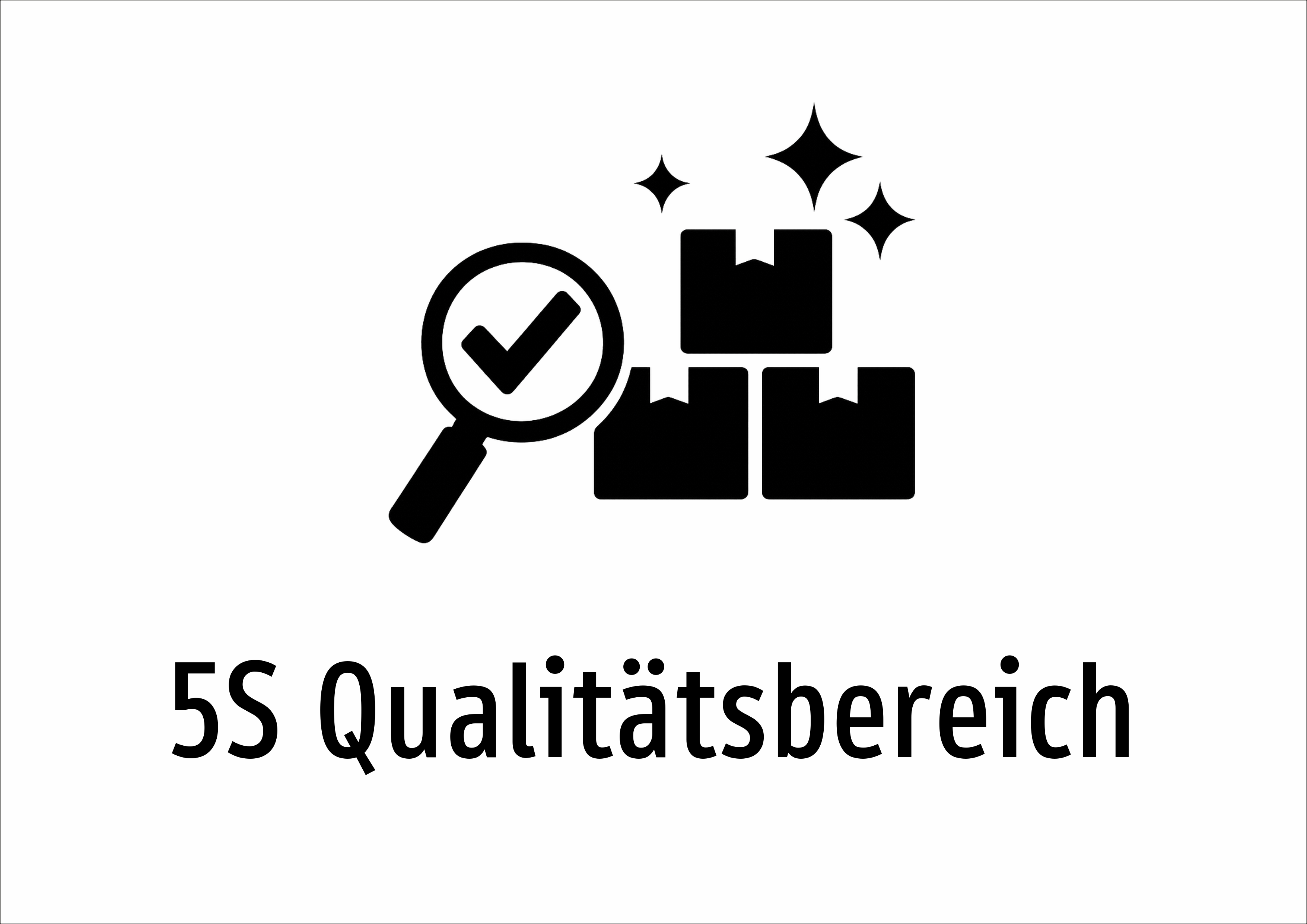 5S Qualitätsbereich - Schild