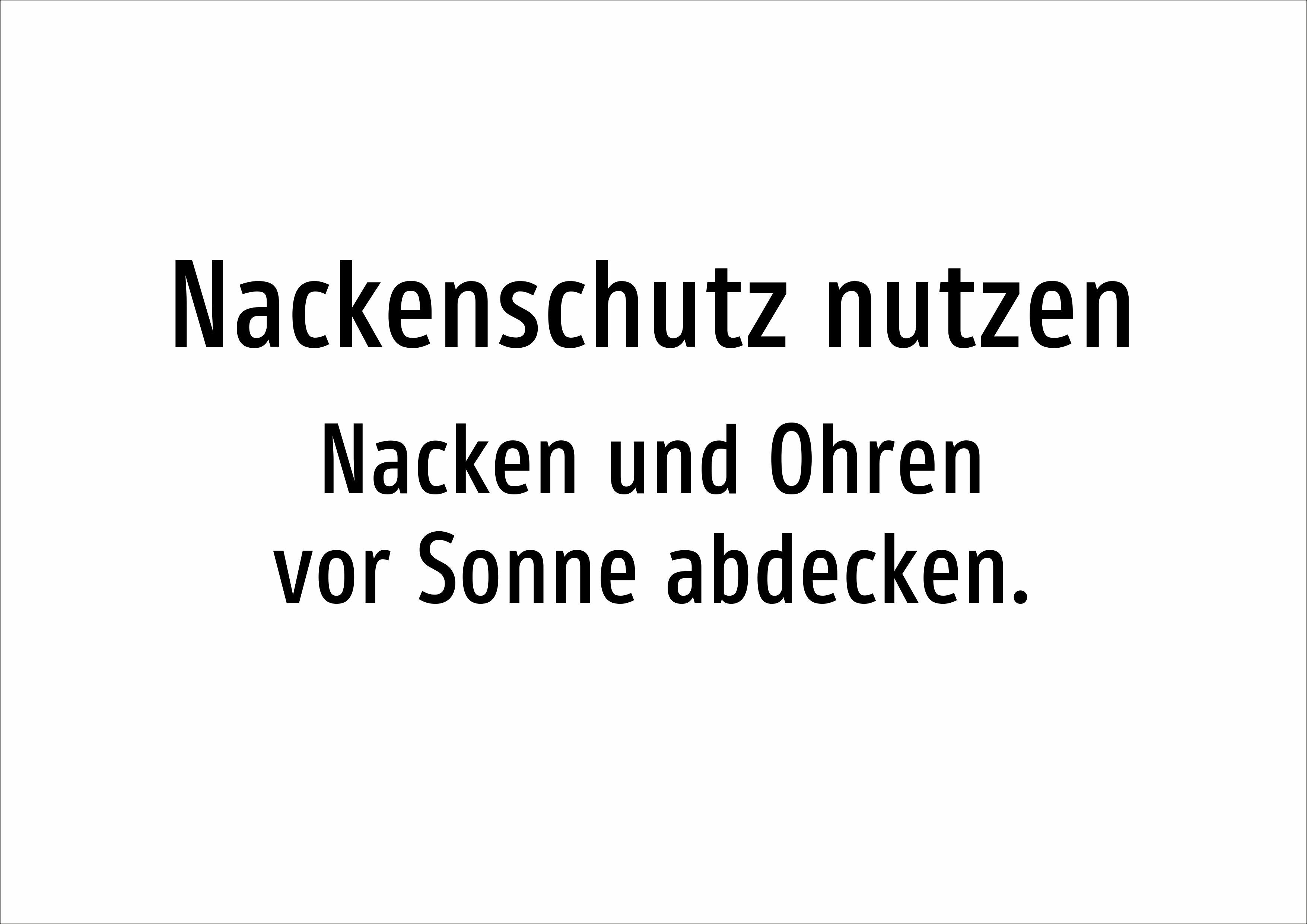 Nackenschutz nutzen - Nacken und Ohren vor Sonne abdecken. - Schild - Produktbild 2