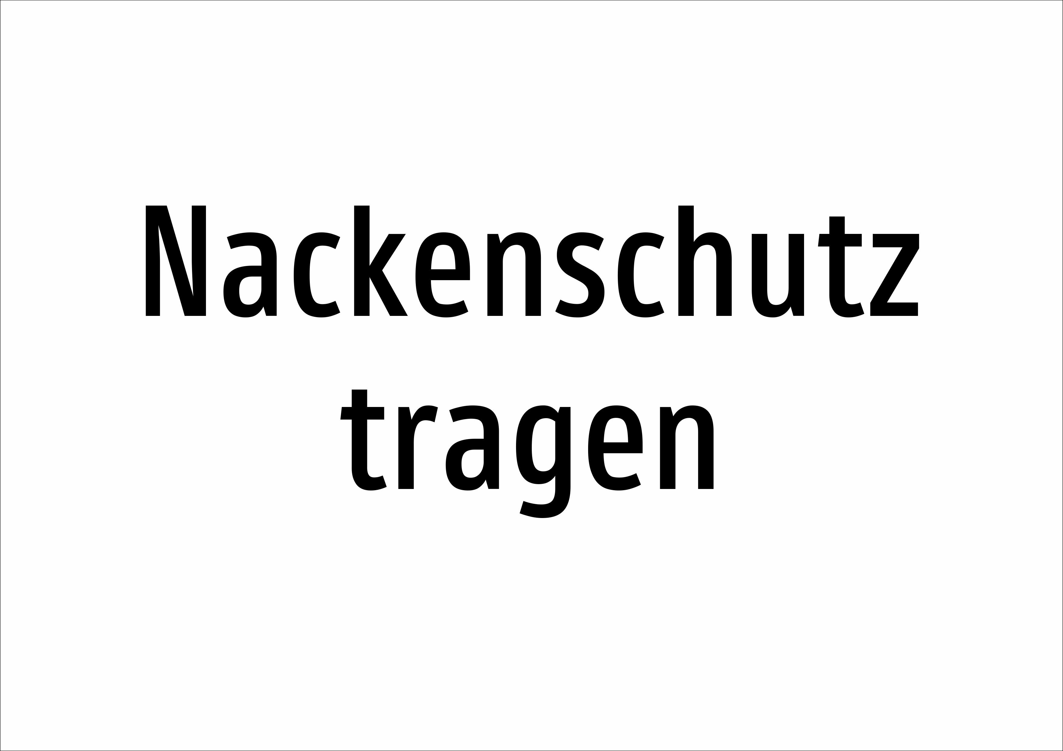 Nackenschutz tragen - Schild - Produktbild 2