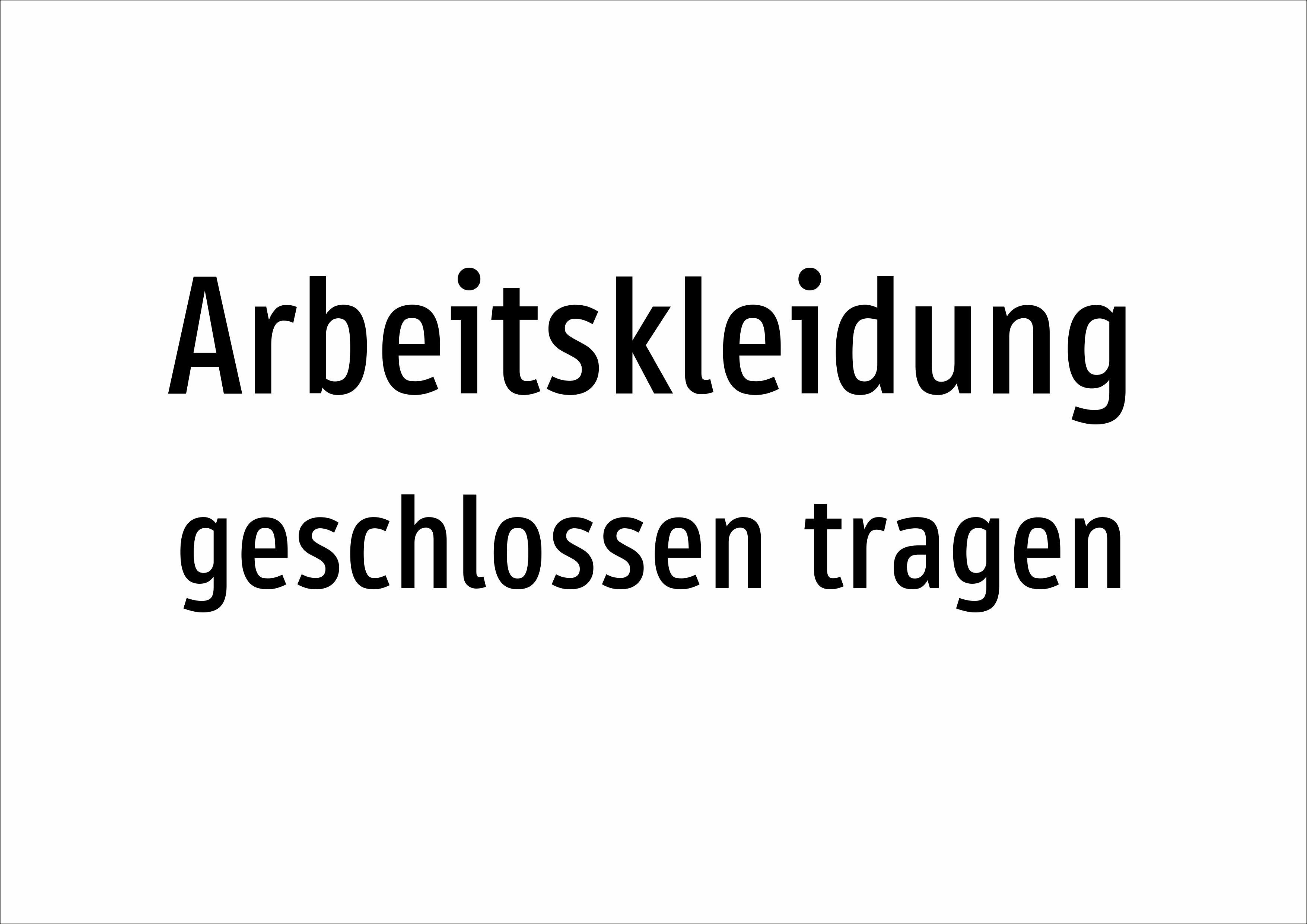 Arbeitskleidung - geschlossen tragen - Schild - Produktbild 2