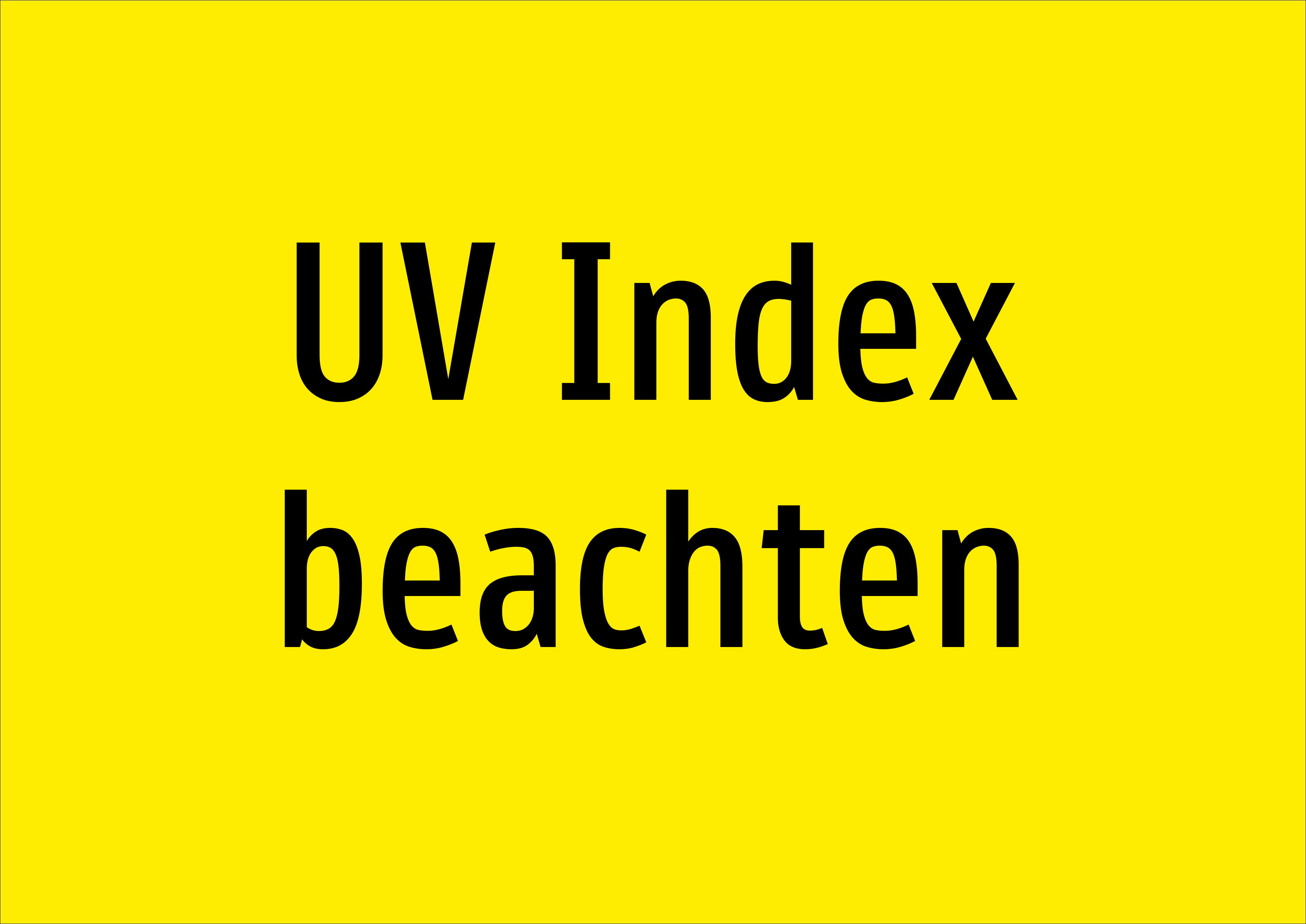 UV Index beachten - Schild - Produktbild 2