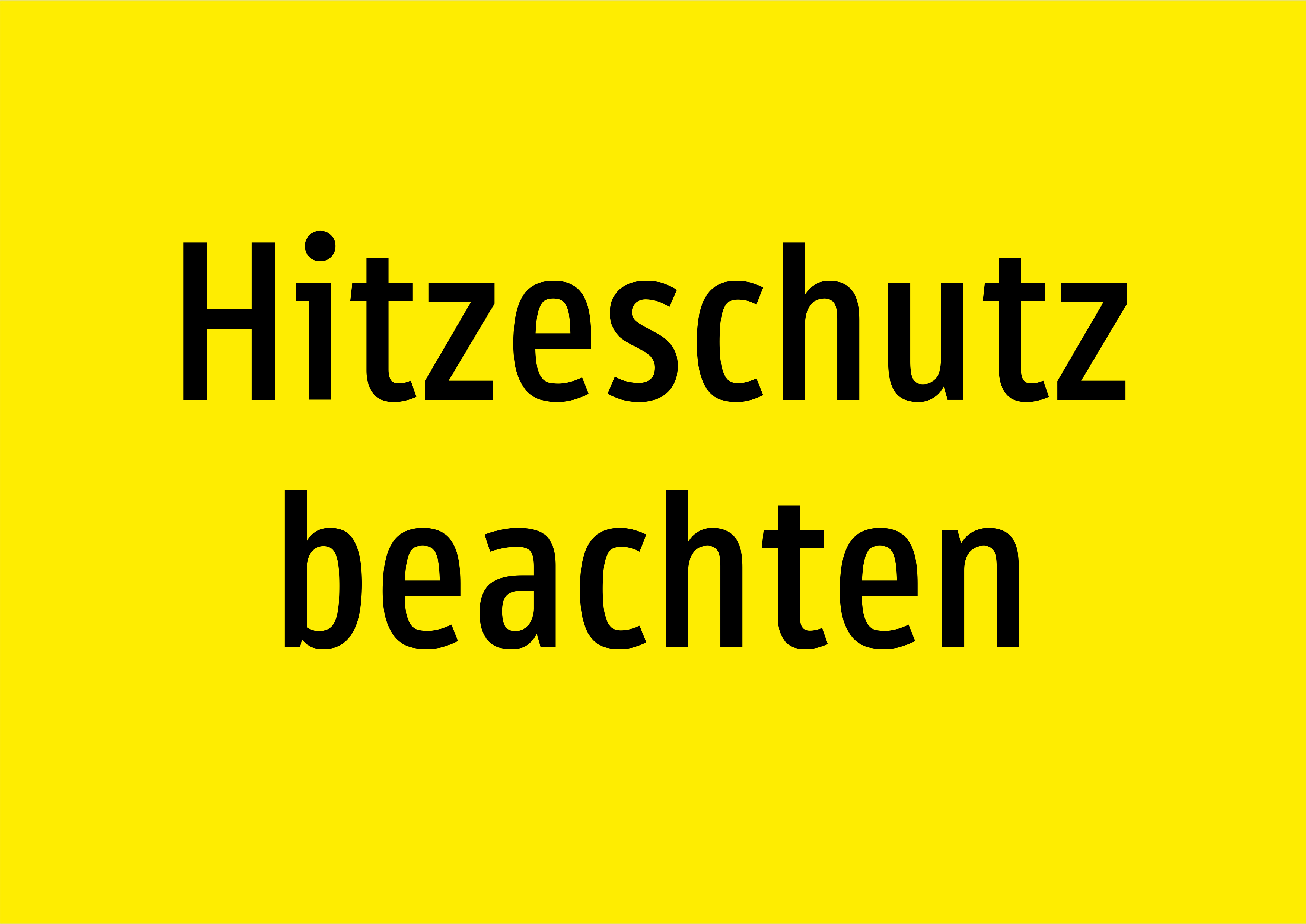 Hitzeschutz beachten - Schild - Produktbild 2