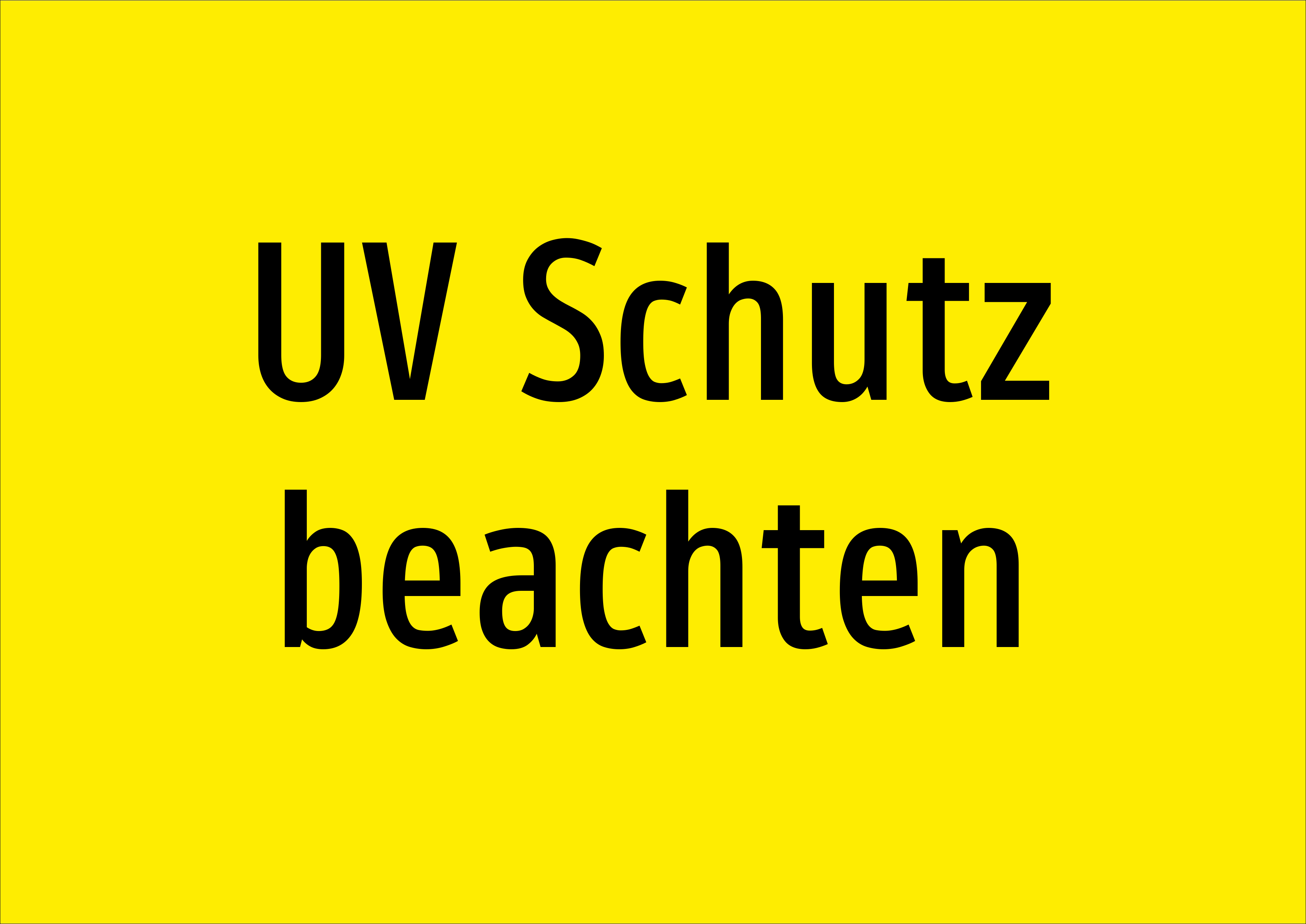 UV Schutz beachten - Schild - Produktbild 2