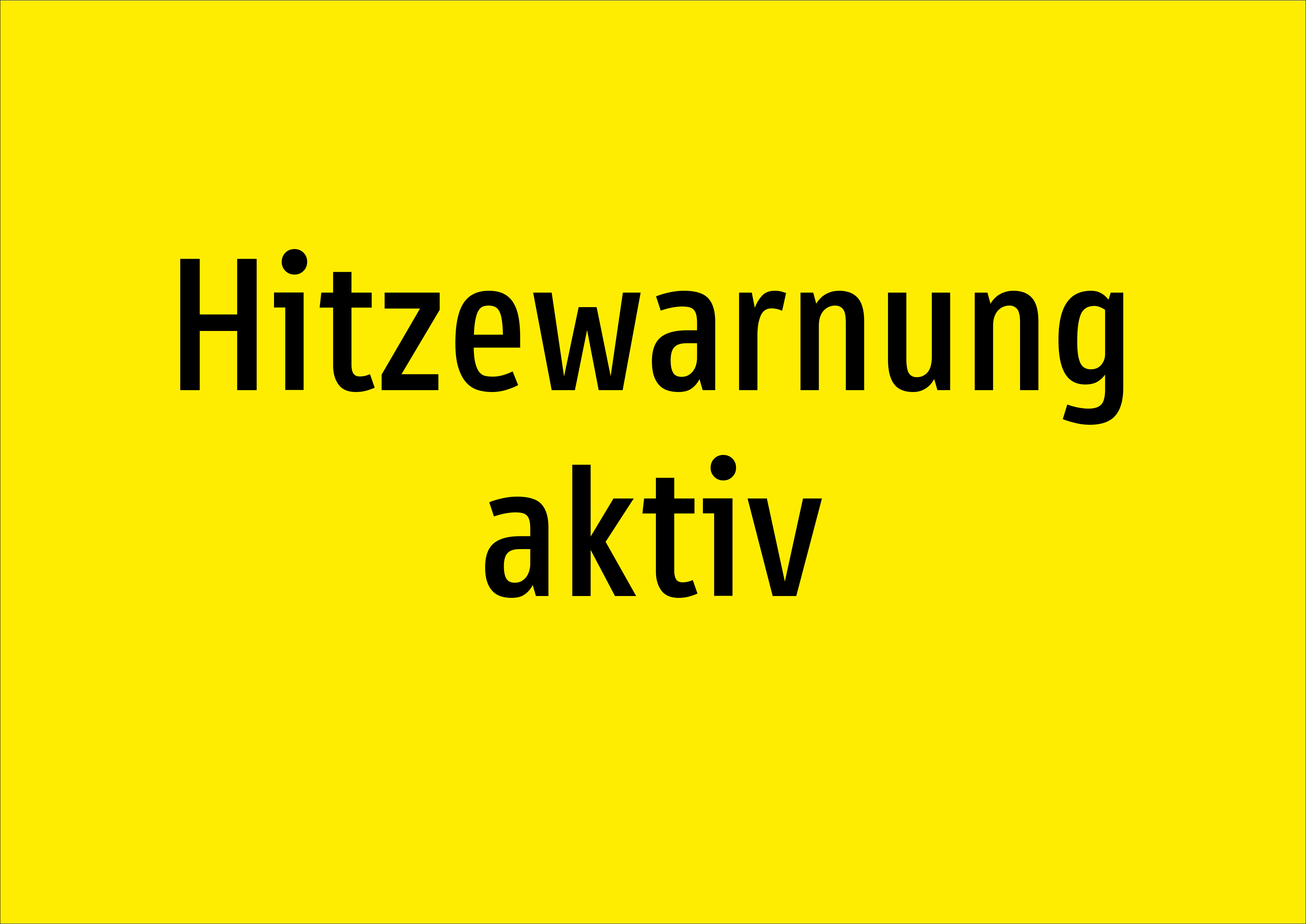 Hitzewarnung aktiv - Schild - Produktbild 2