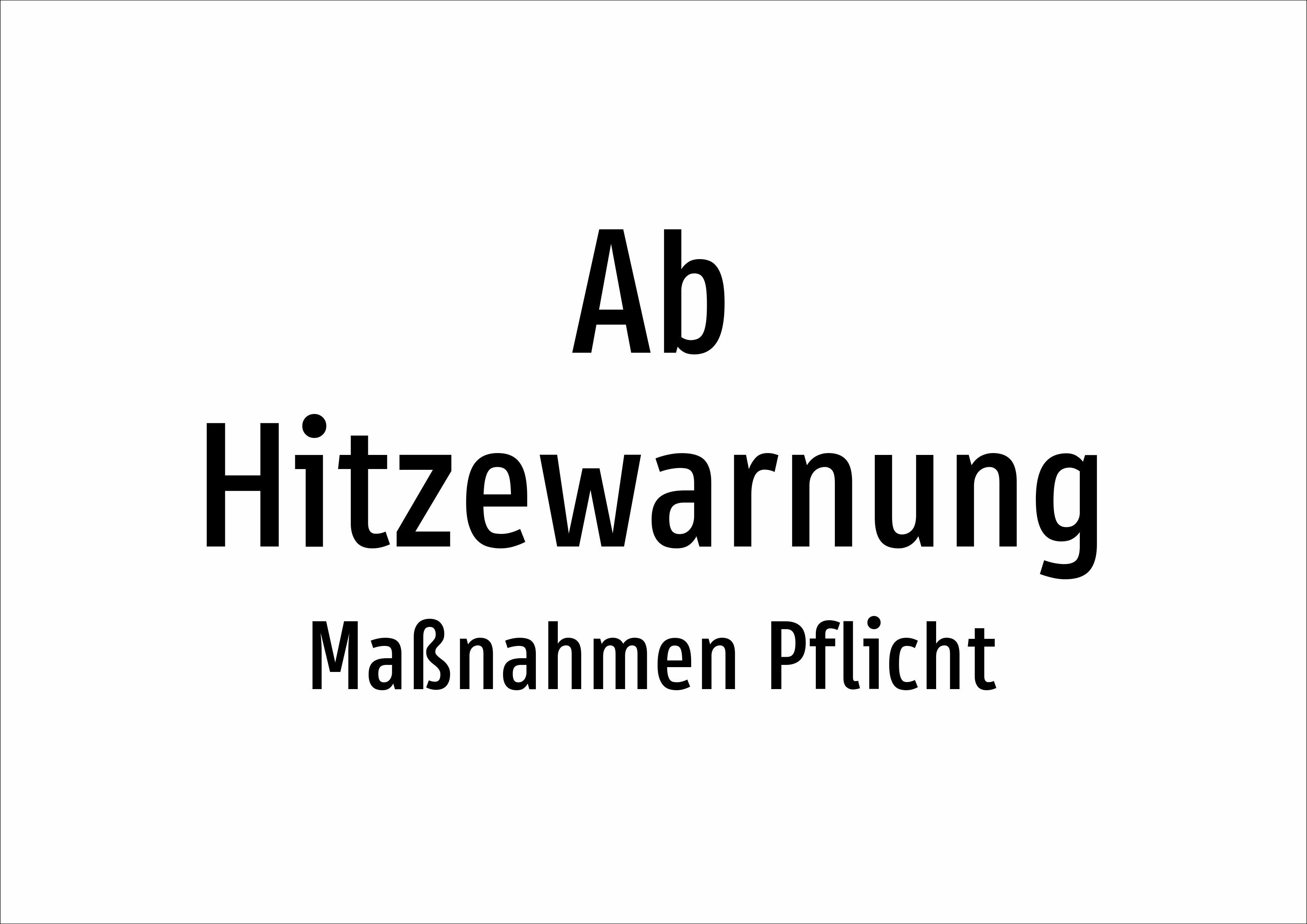 Ab Hitzewarnung - Maßnahmen Pflicht - Schild - Produktbild 2