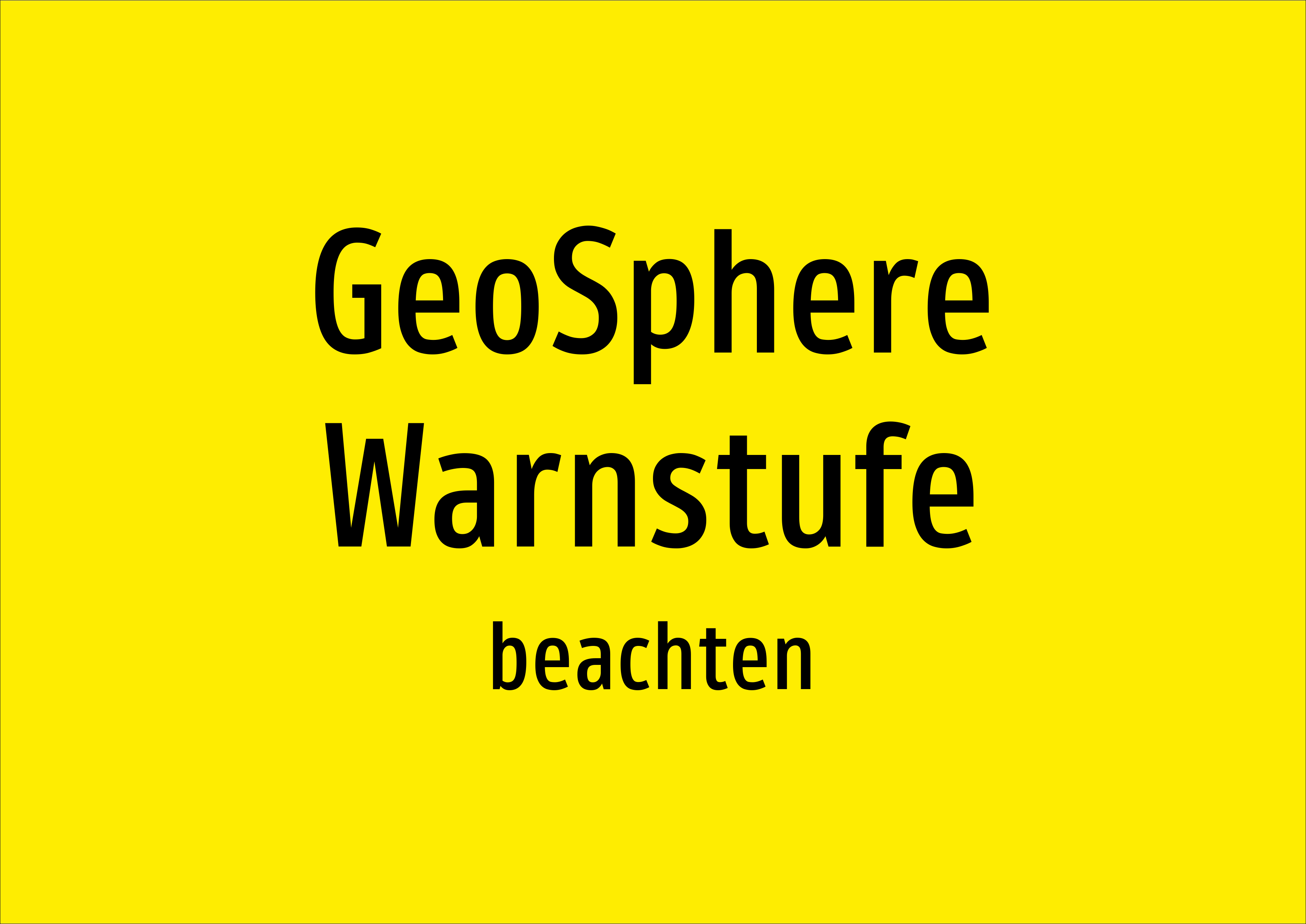 GeoSphere Warnstufe - beachten - Schild - Produktbild 2