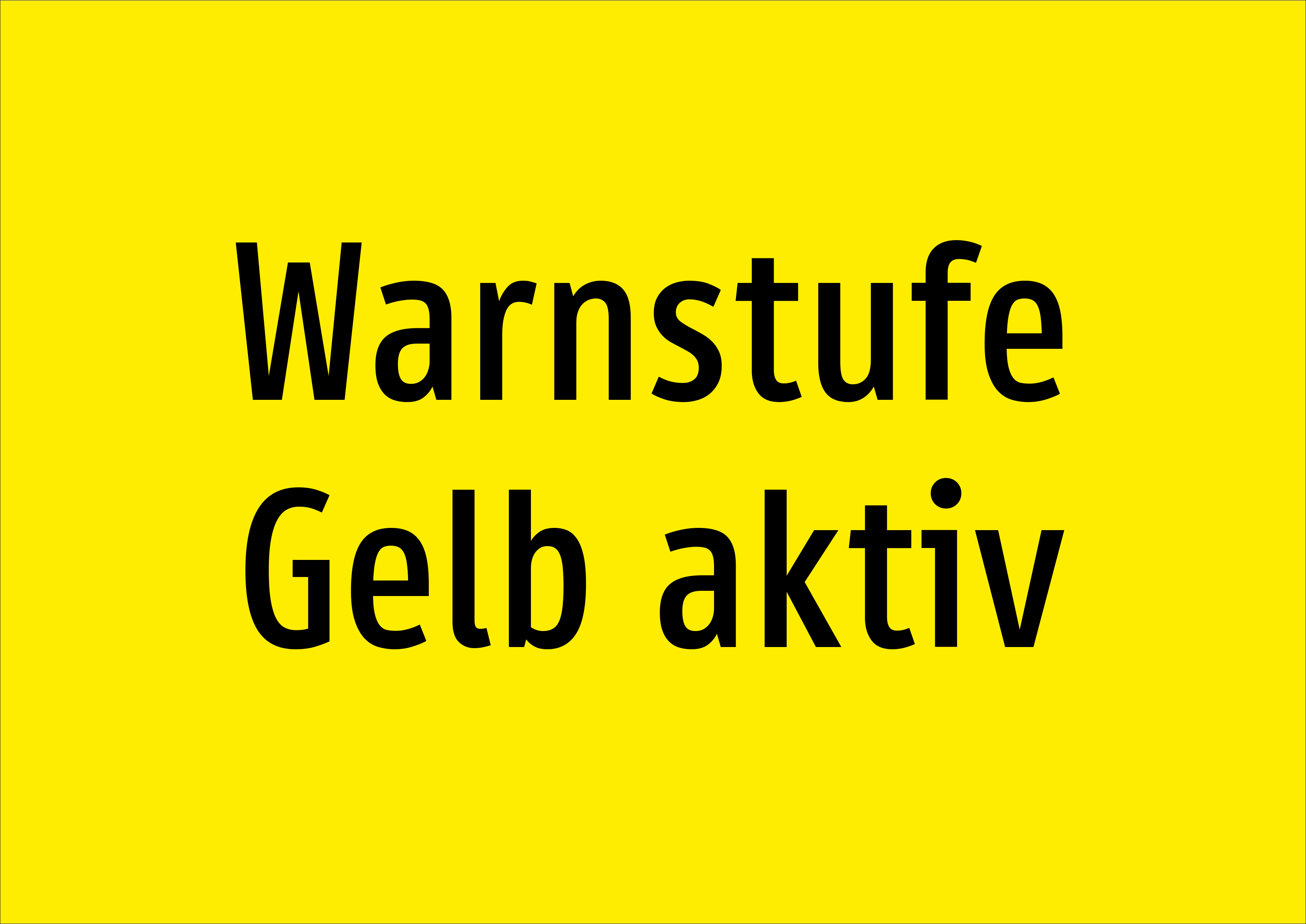 Warnstufe Gelb aktiv - Schild - Produktbild 2