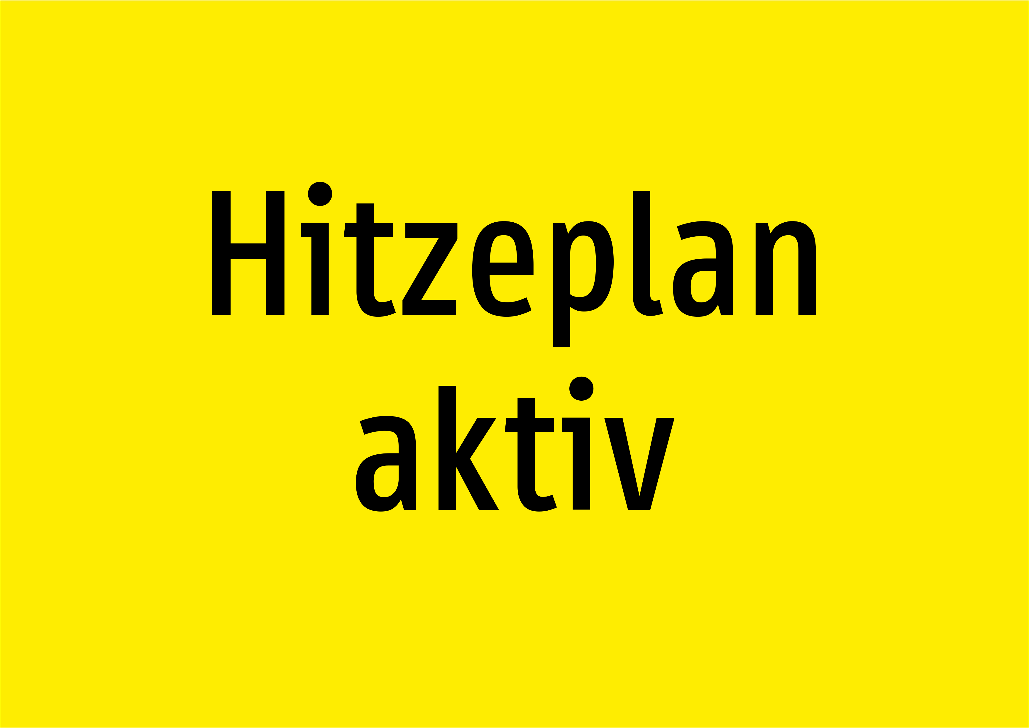 Hitzeplan aktiv - Schild - Produktbild 2