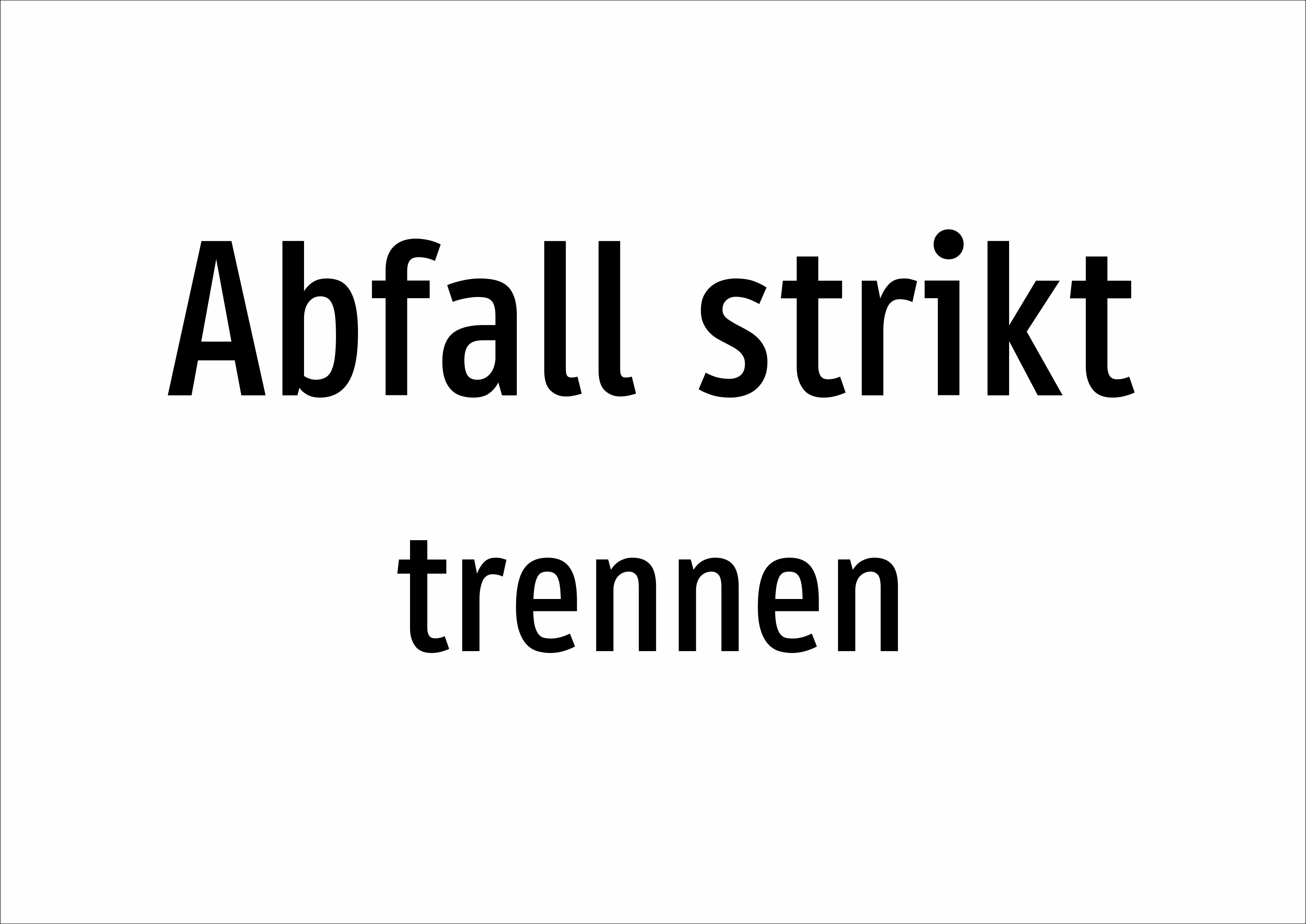 Abfall strikt - trennen - Schild - Produktbild 2