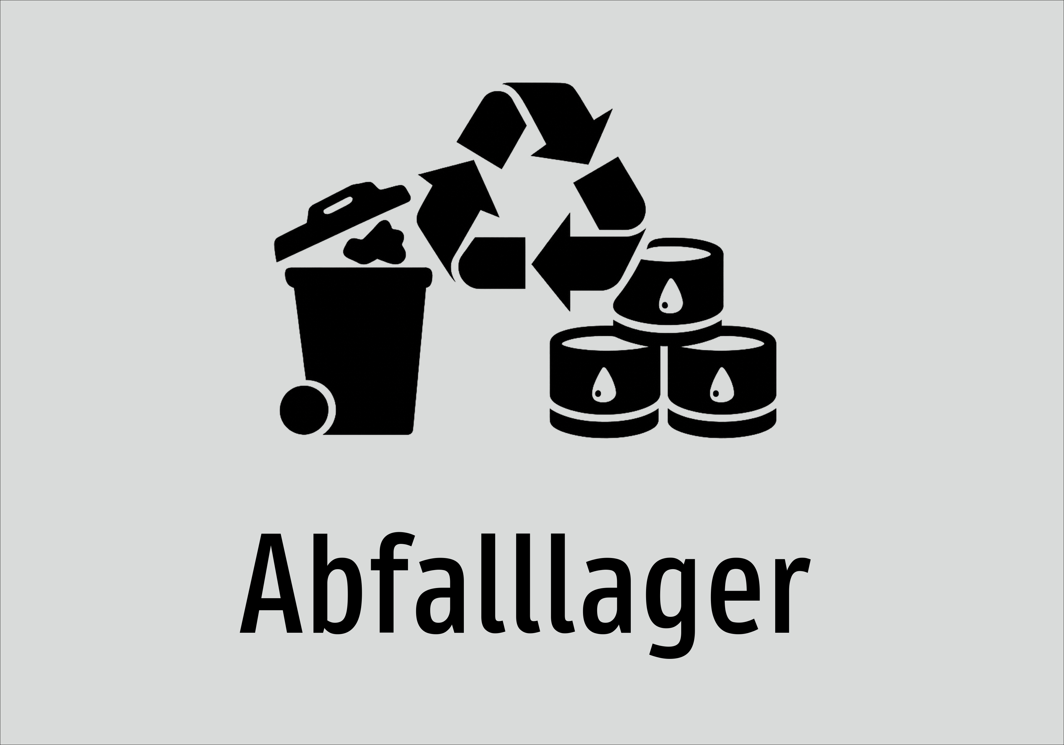 Abfalllager - Schild