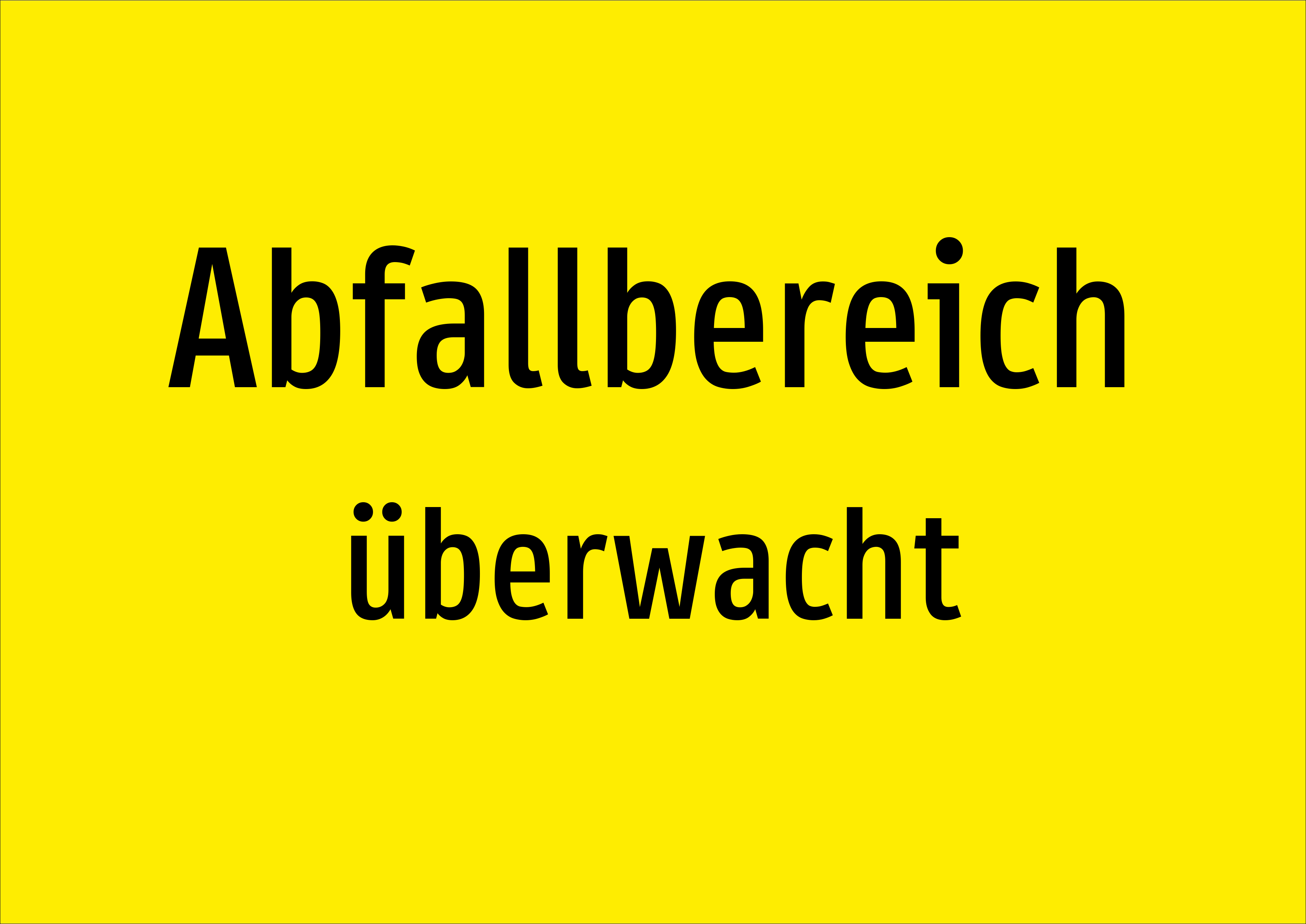 Abfallbereich - überwacht - Schild - Produktbild 2