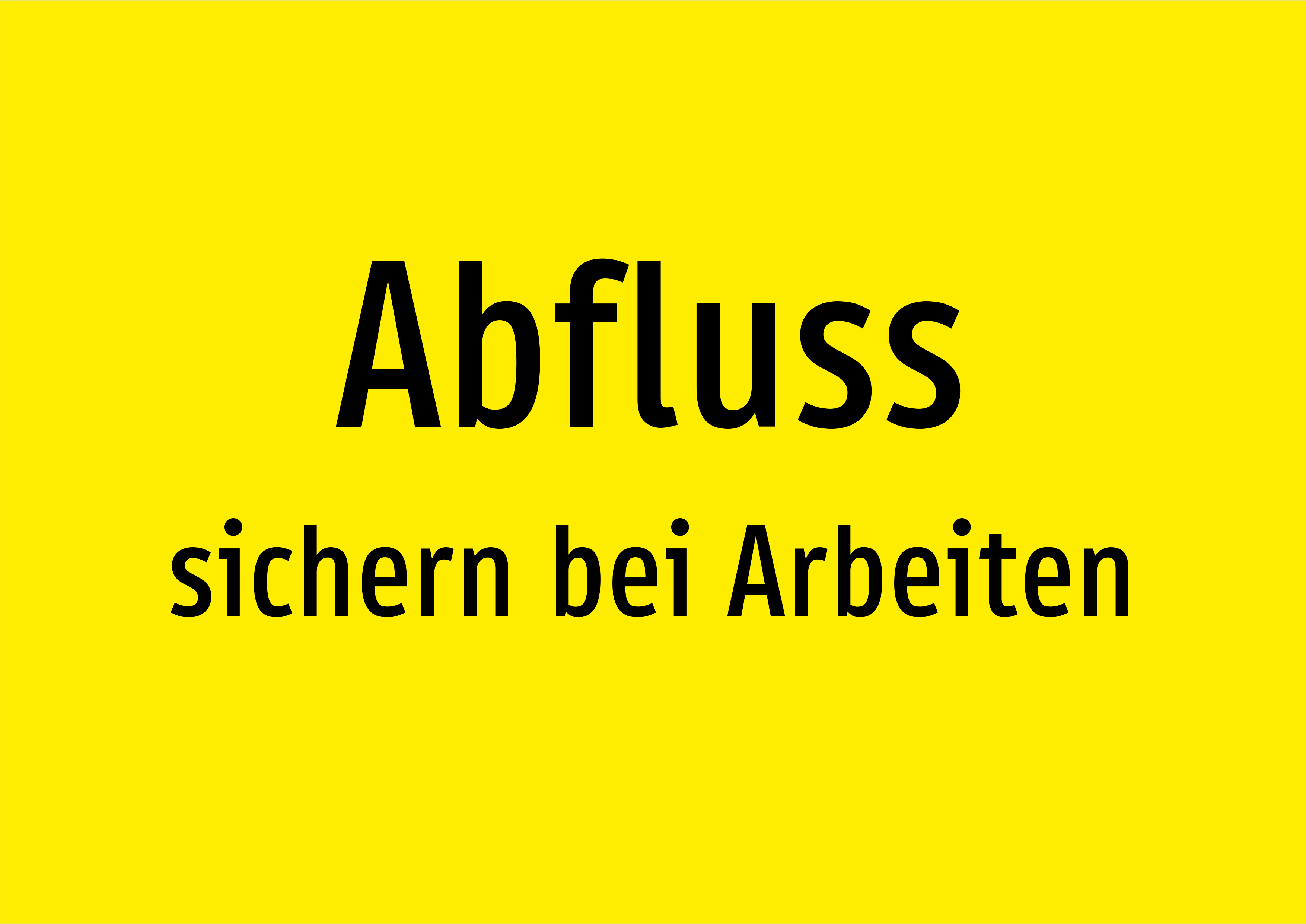 Abfluss - sichern bei Arbeiten - Schild - Produktbild 2