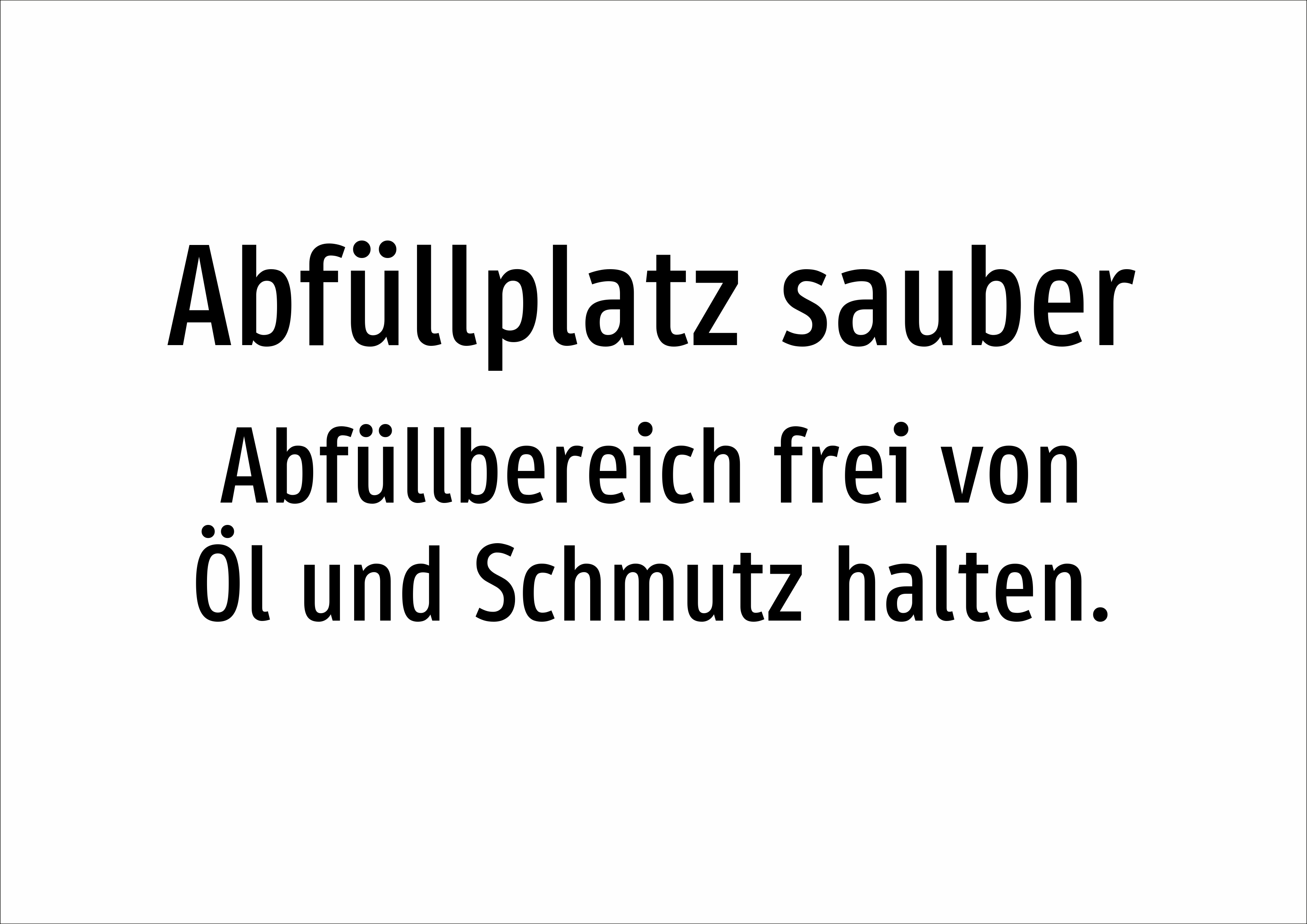 Abfüllplatz sauber - Abfüllbereich frei von Öl und Schmutz halten. - Schild - Produktbild 2