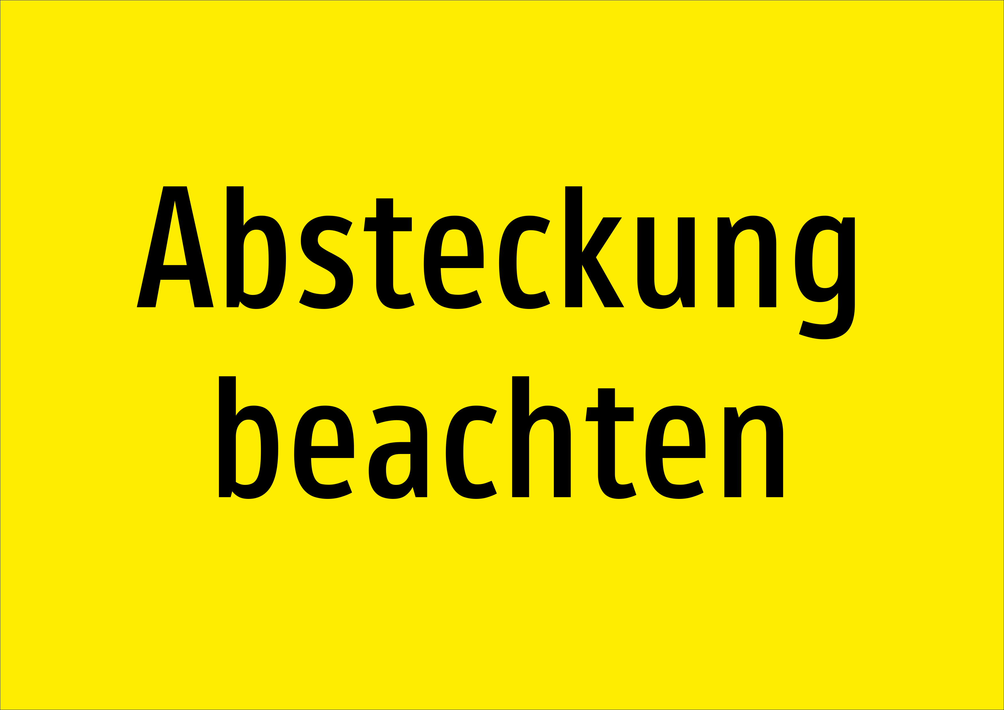 Absteckung beachten - Schild - Produktbild 2