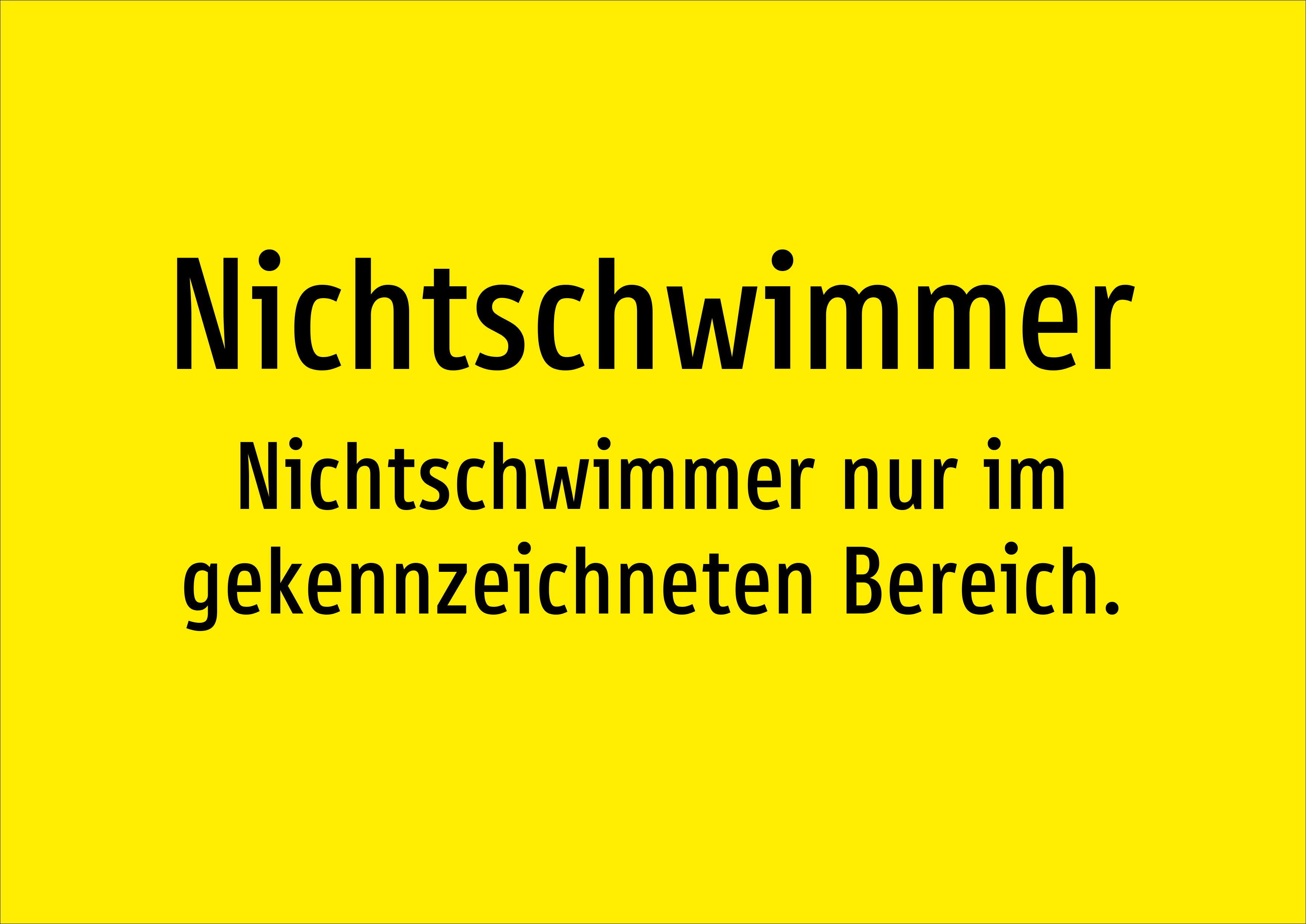 Nichtschwimmer - Nichtschwimmer nur im gekennzeichneten Bereich. - Schild - Produktbild 2