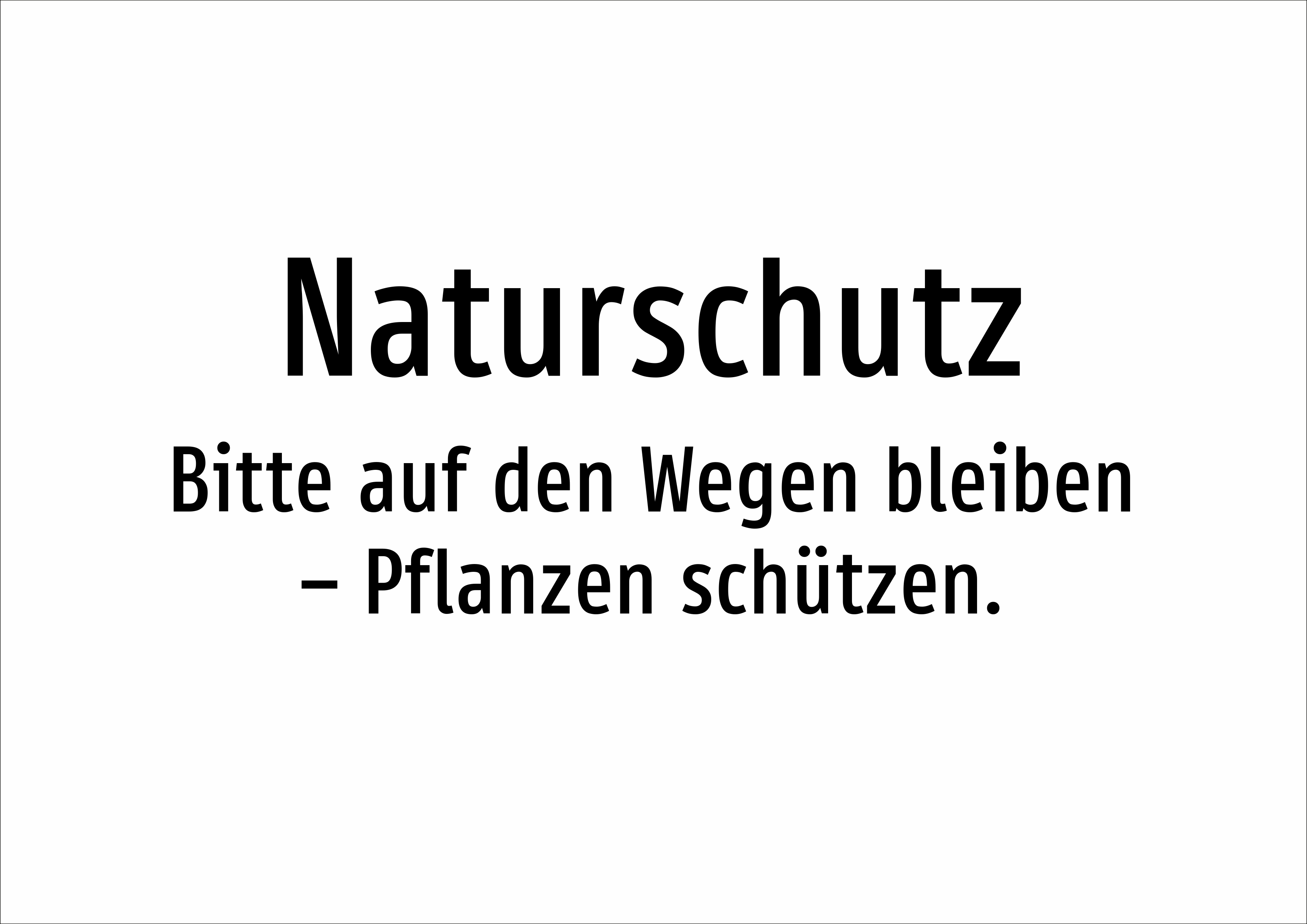 Naturschutz - Bitte auf den Wegen bleiben – Pflanzen schützen. - Schild - Produktbild 2