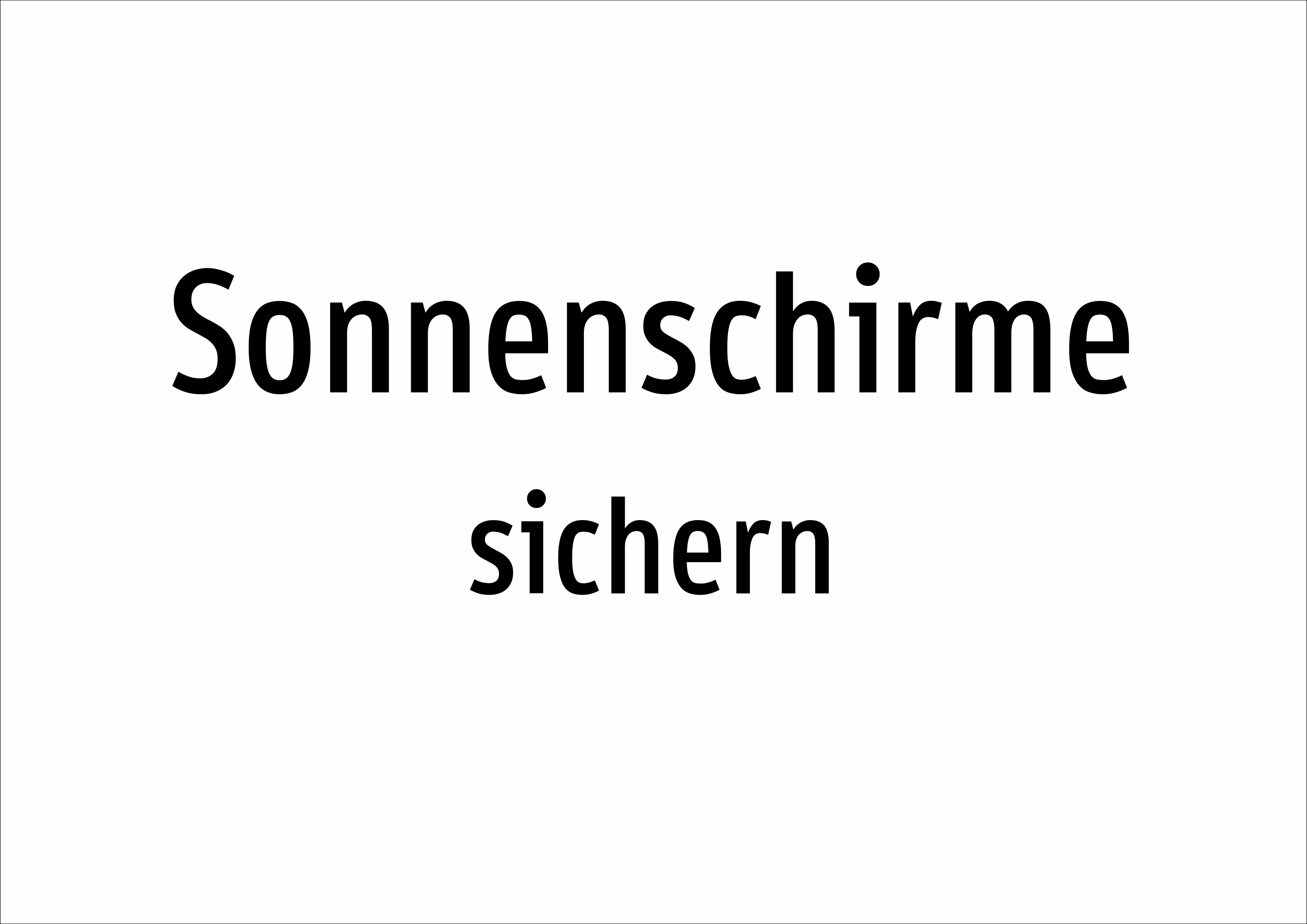 Sonnenschirme - sichern - Schild - Produktbild 2