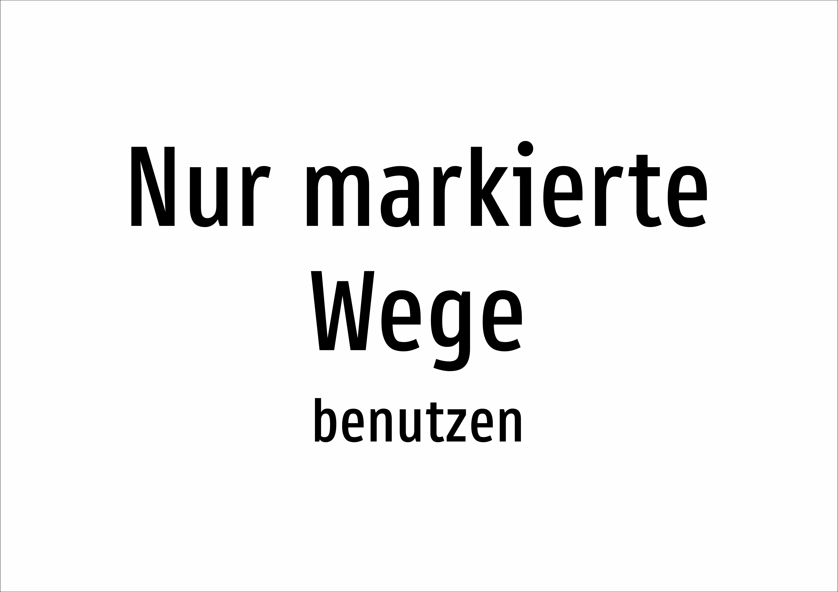 Nur markierte Wege - benutzen - Schild - Produktbild 2