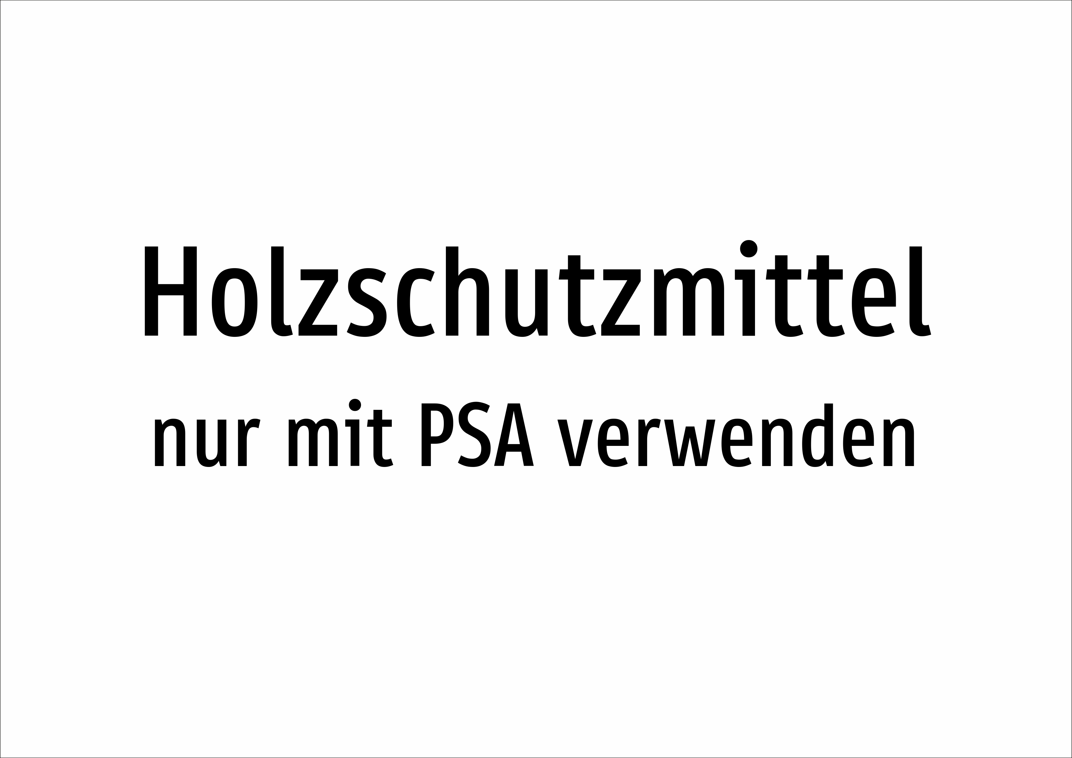Holzschutzmittel - nur mit PSA verwenden - Schild - Produktbild 2