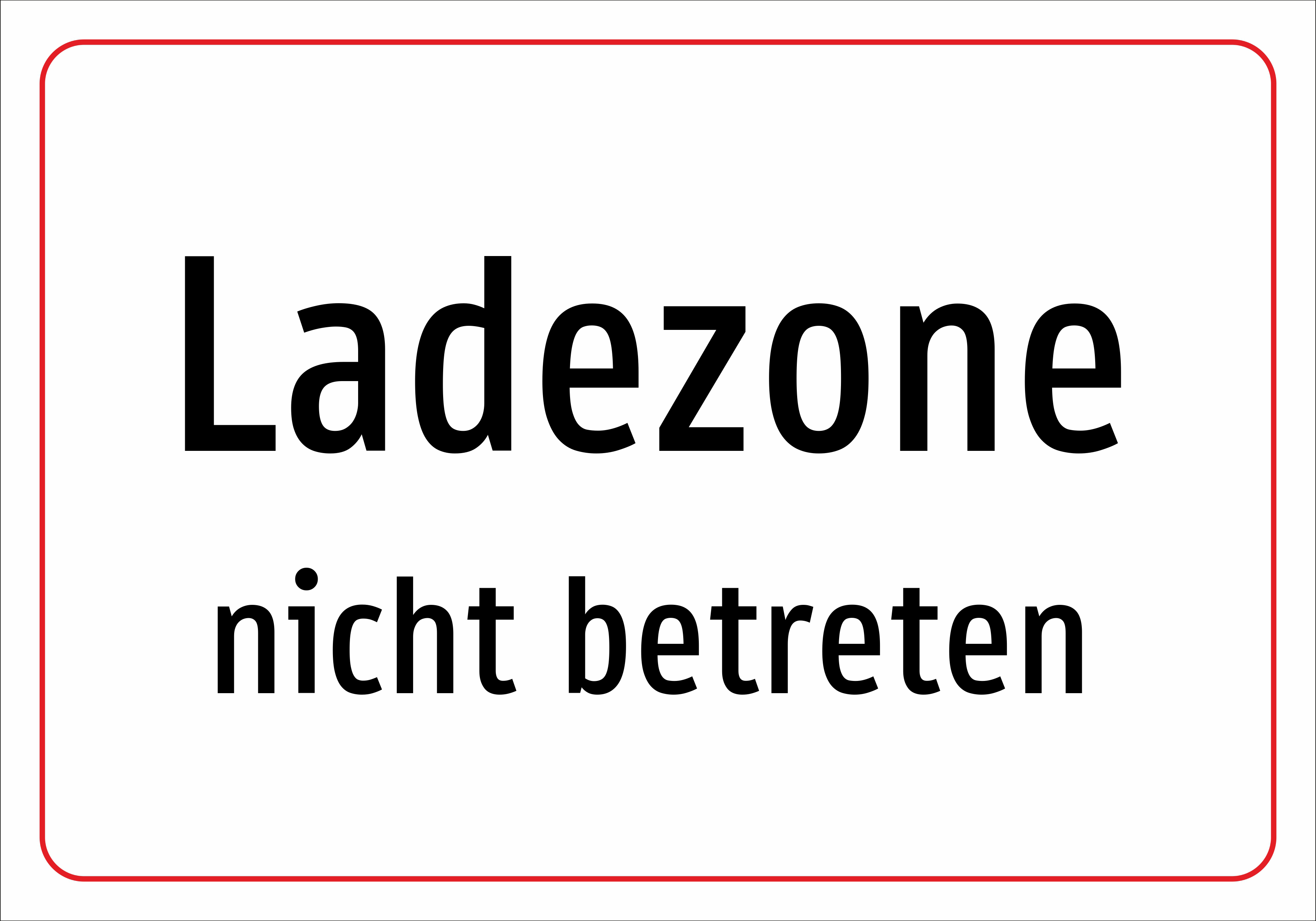 Ladezone - nicht betreten - Schild - Produktbild 2
