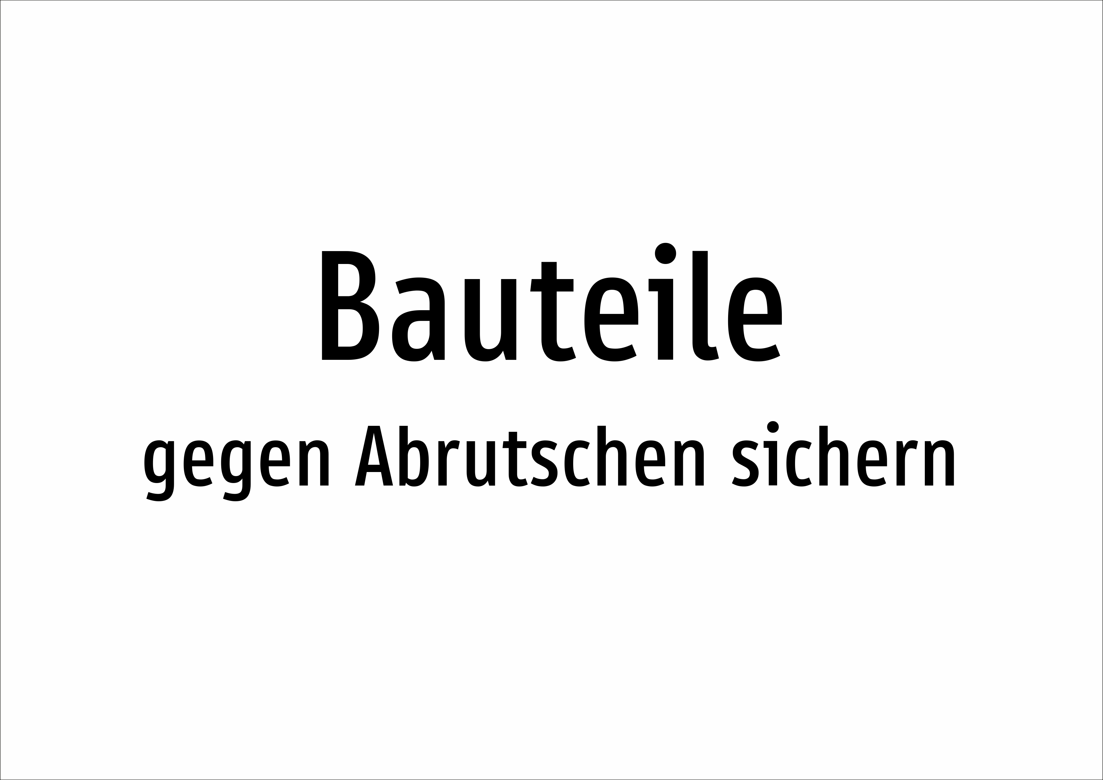 Bauteile - gegen Abrutschen sichern - Schild - Produktbild 2