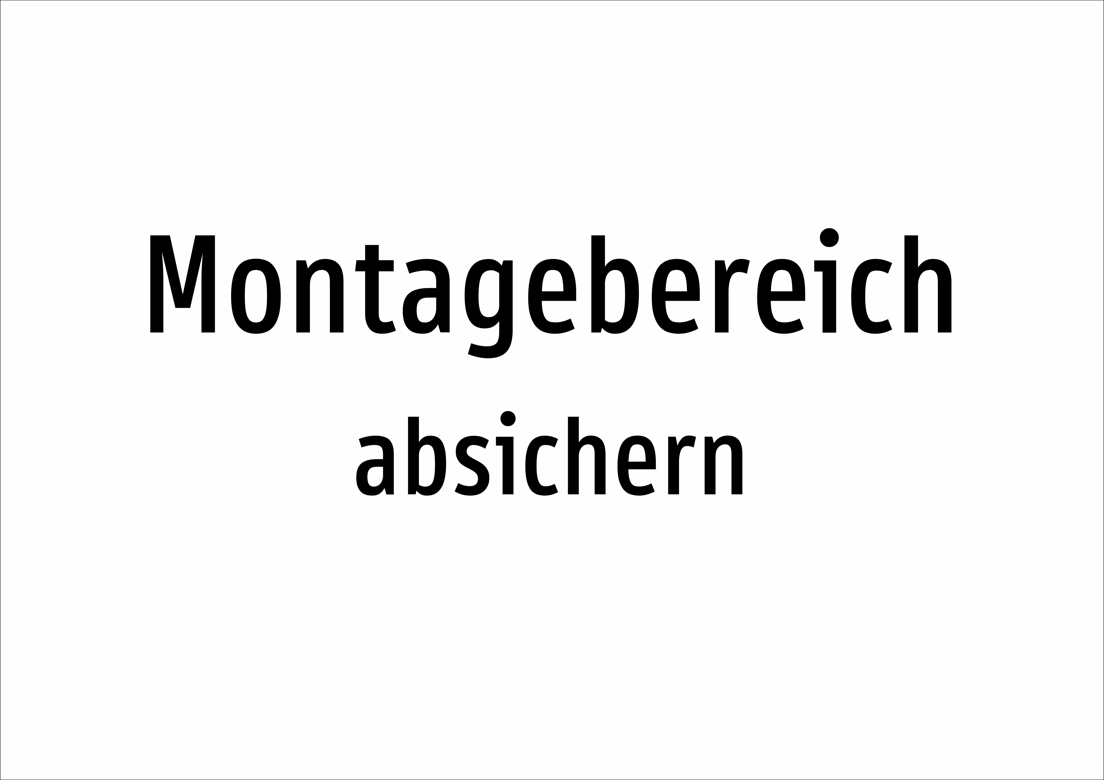 Montagebereich - absichern - Schild - Produktbild 2
