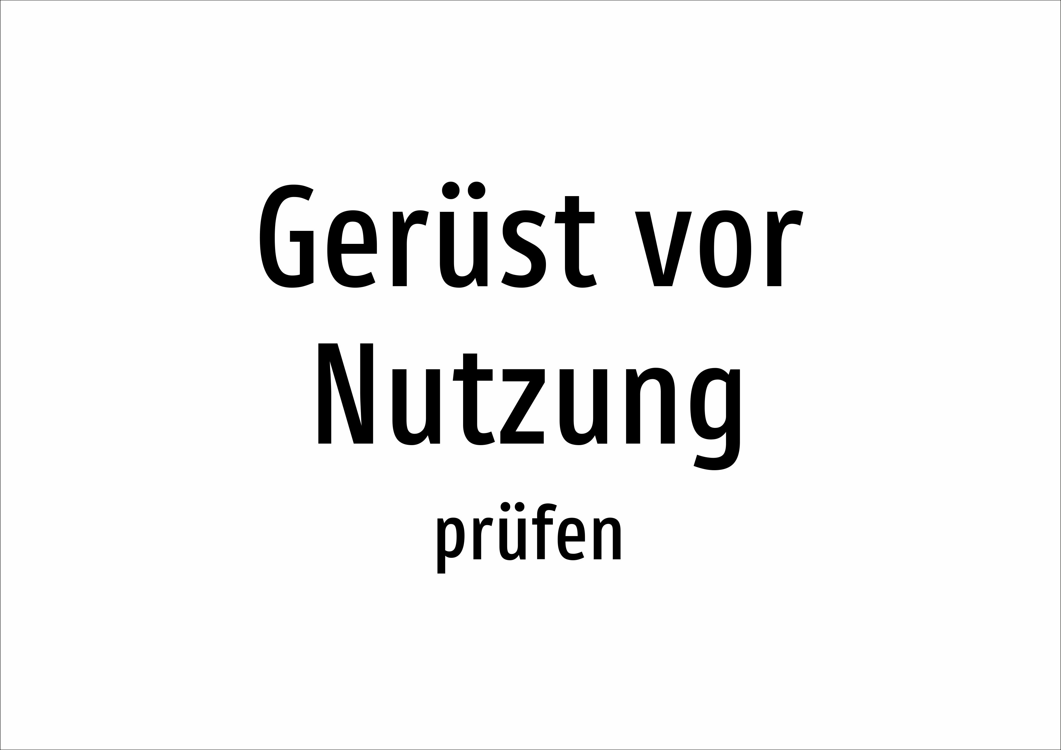 Gerüst vor Nutzung - prüfen - Schild - Produktbild 2