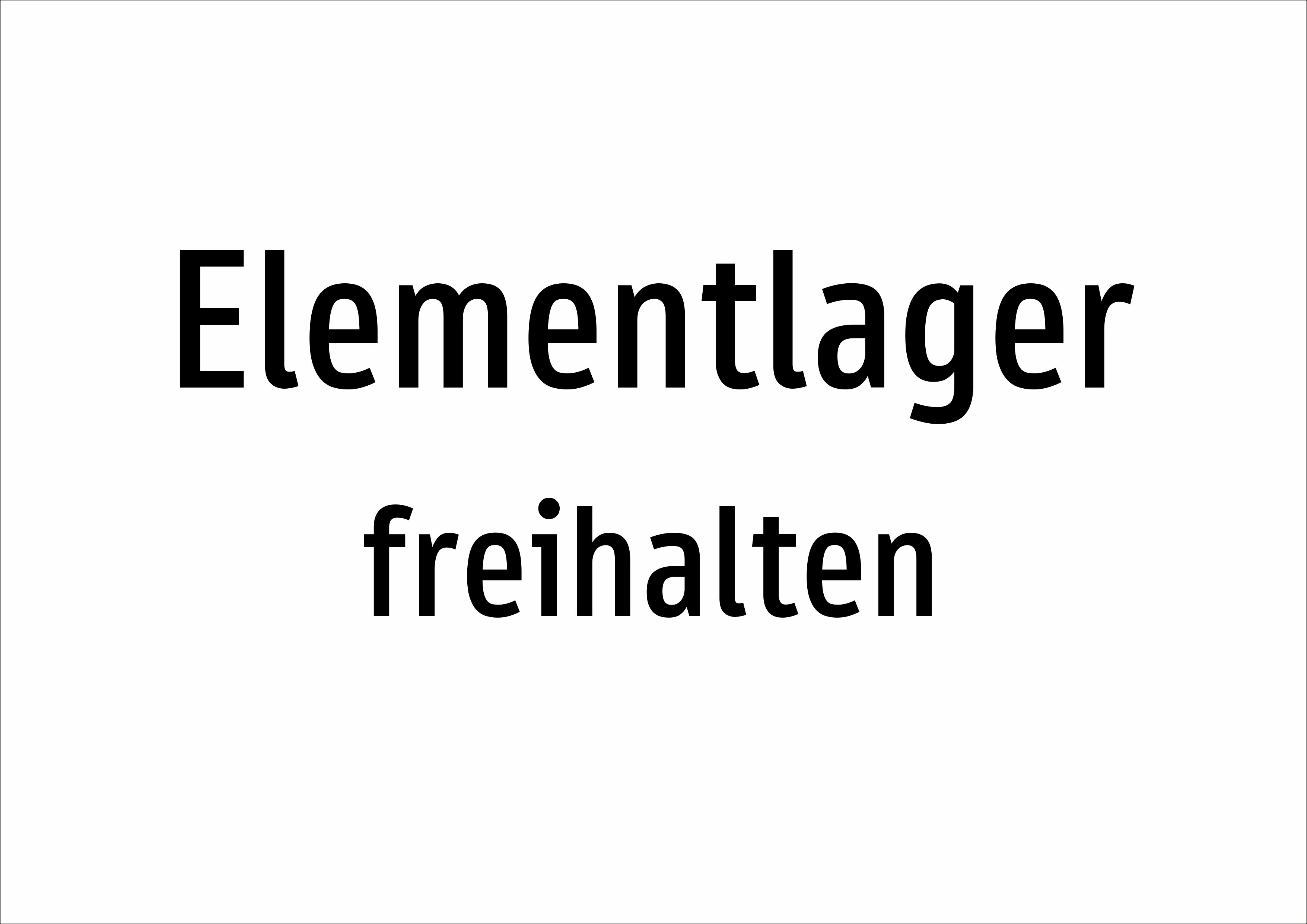 Elementlager - freihalten - Schild - Produktbild 2