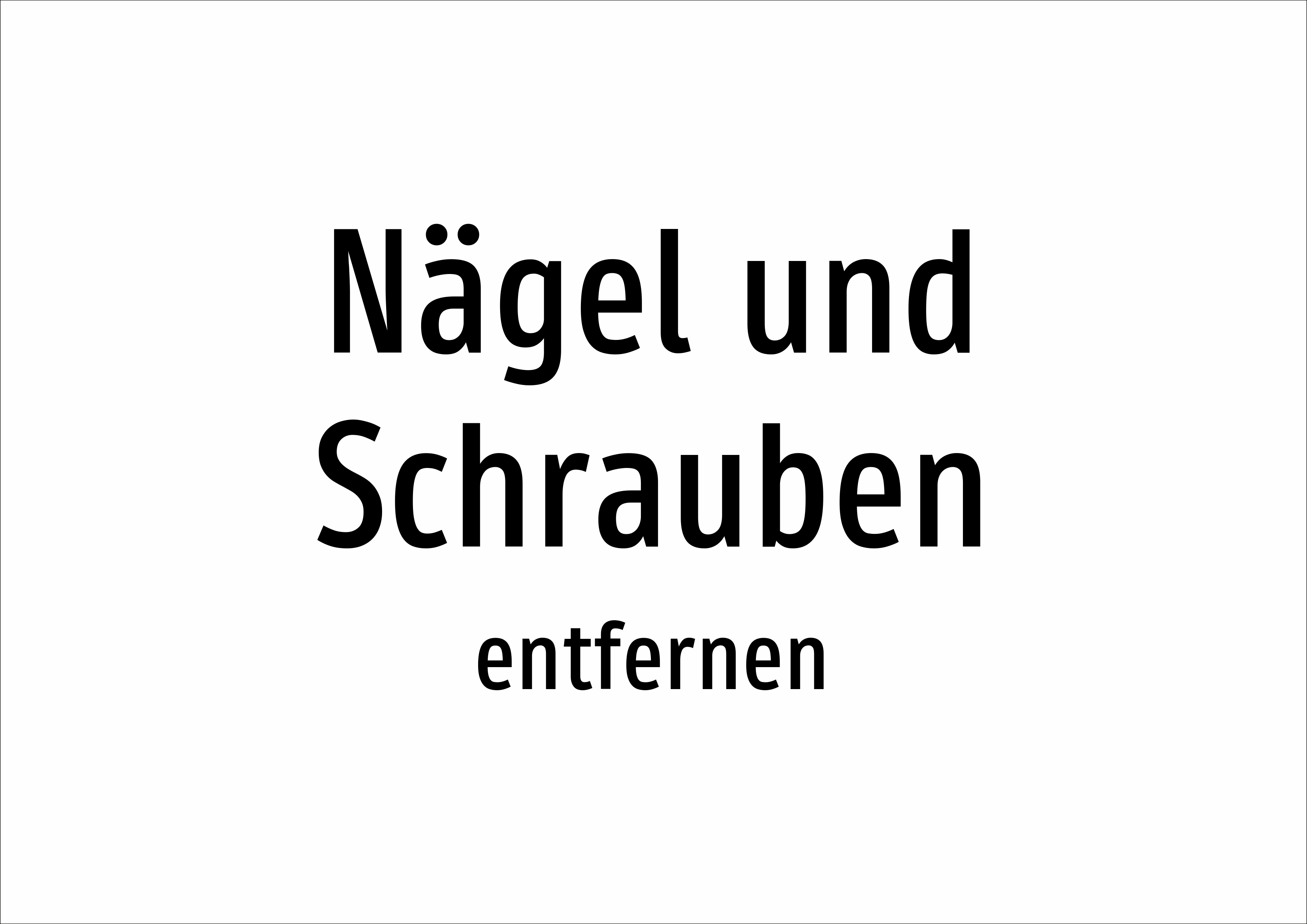 Nägel und Schrauben - entfernen - Schild - Produktbild 2