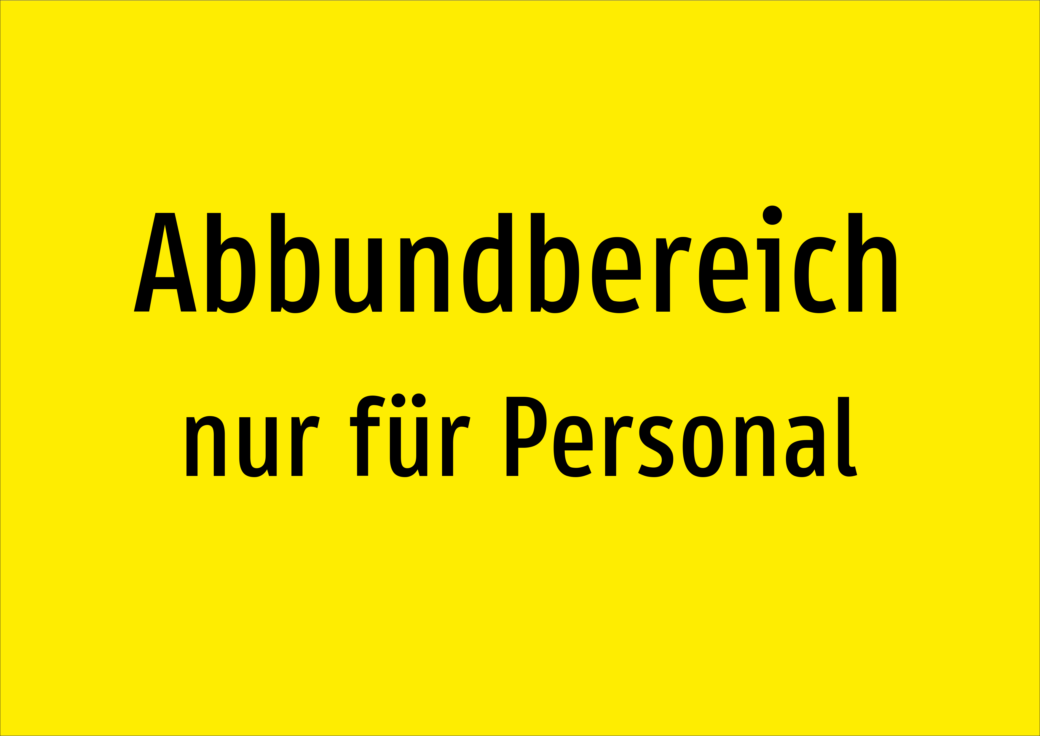 Abbundbereich - nur für Personal - Schild - Produktbild 2