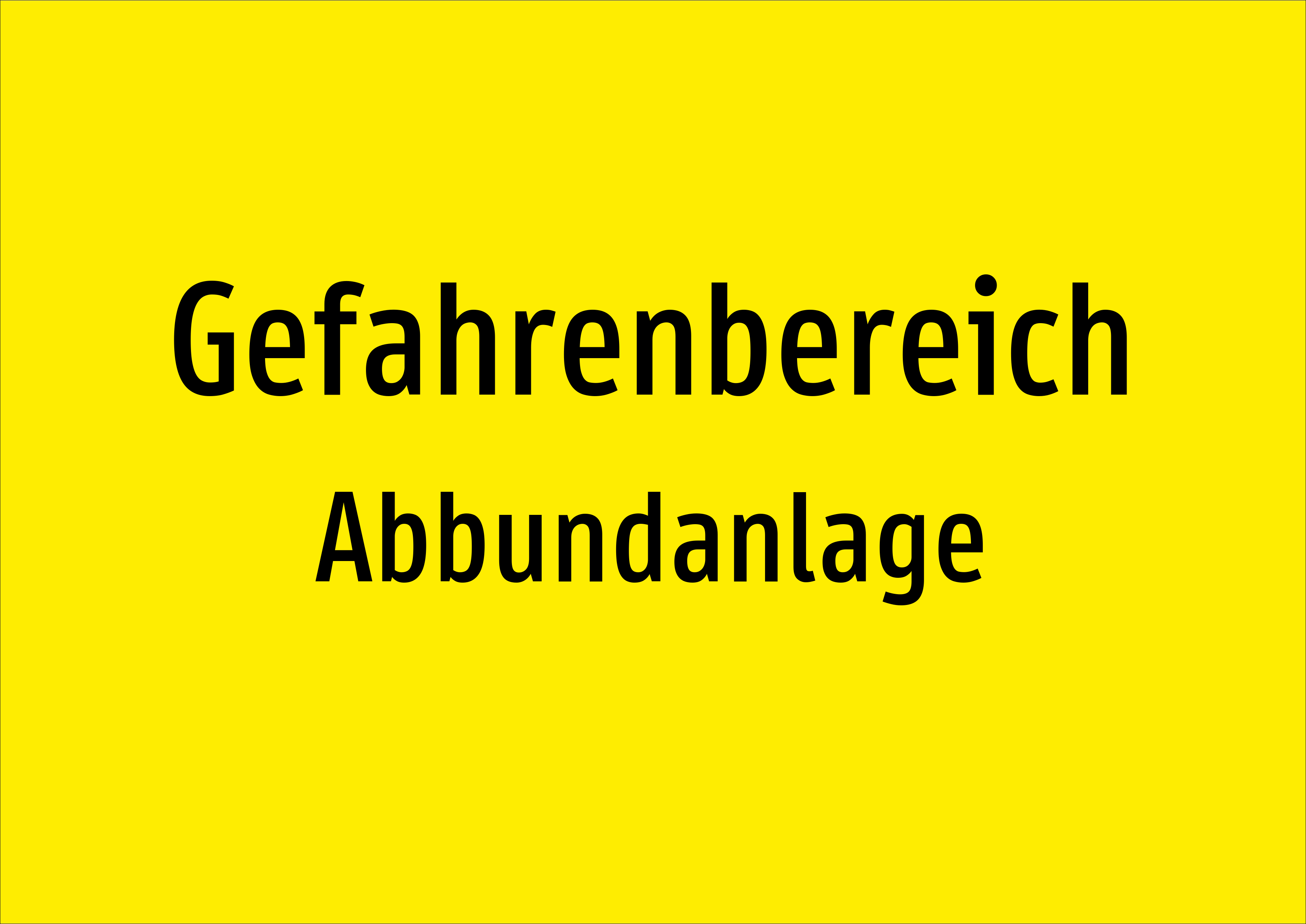 Gefahrenbereich - Abbundanlage - Schild - Produktbild 2