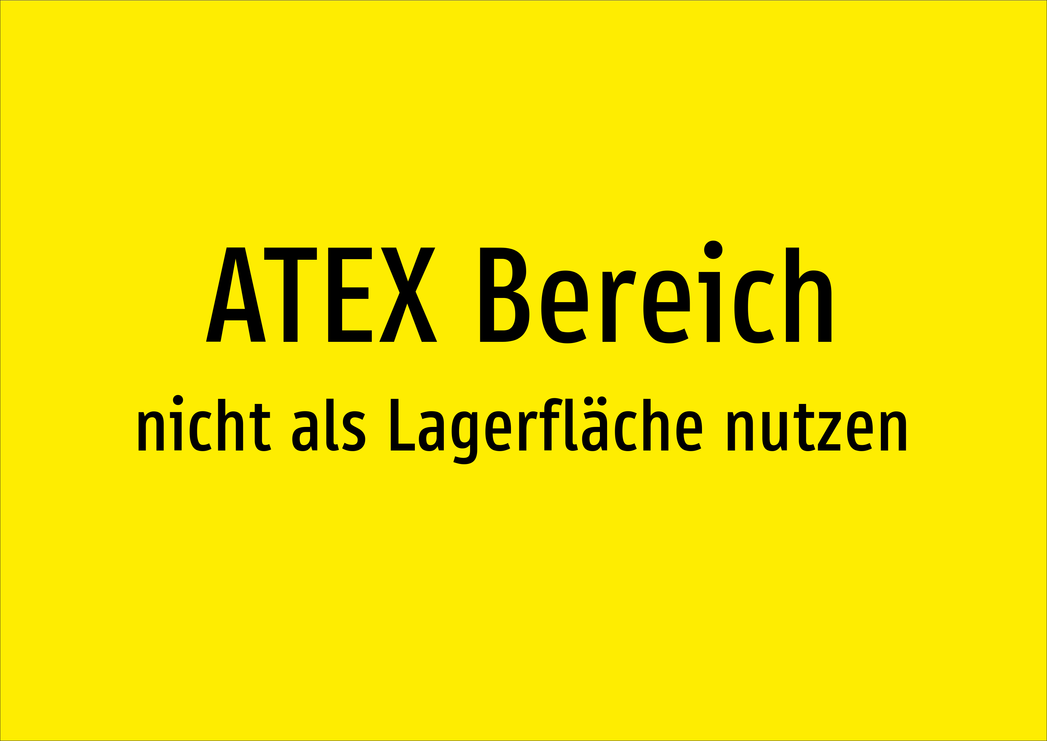ATEX Bereich - nicht als Lagerfläche nutzen - Schild - Produktbild 2