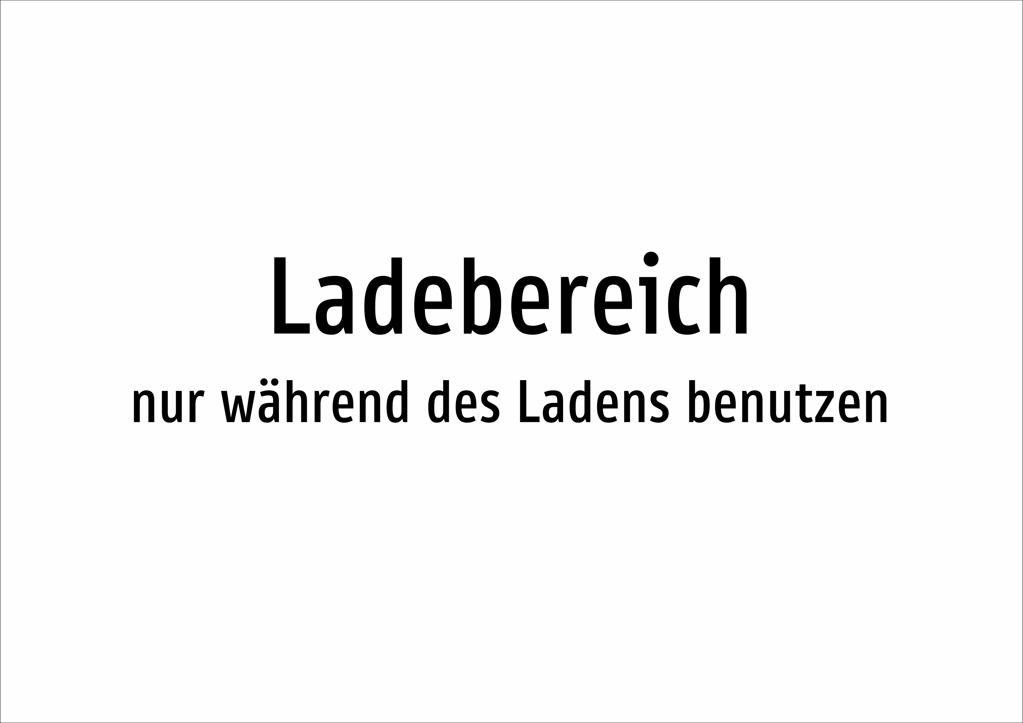 Ladebereich - nur während des Ladens benutzen - Schild - Produktbild 2