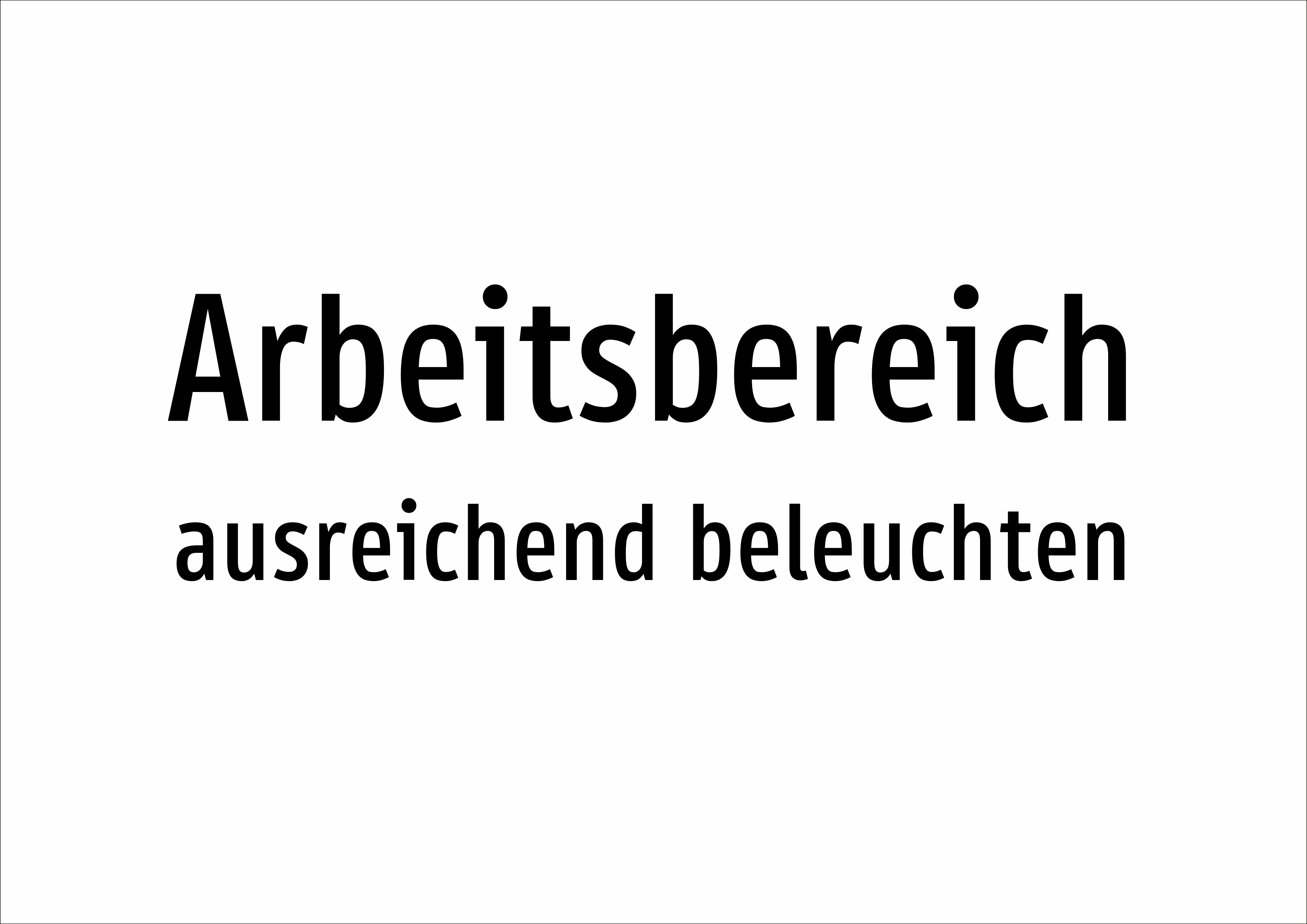 Arbeitsbereich - ausreichend beleuchten - Schild - Produktbild 2