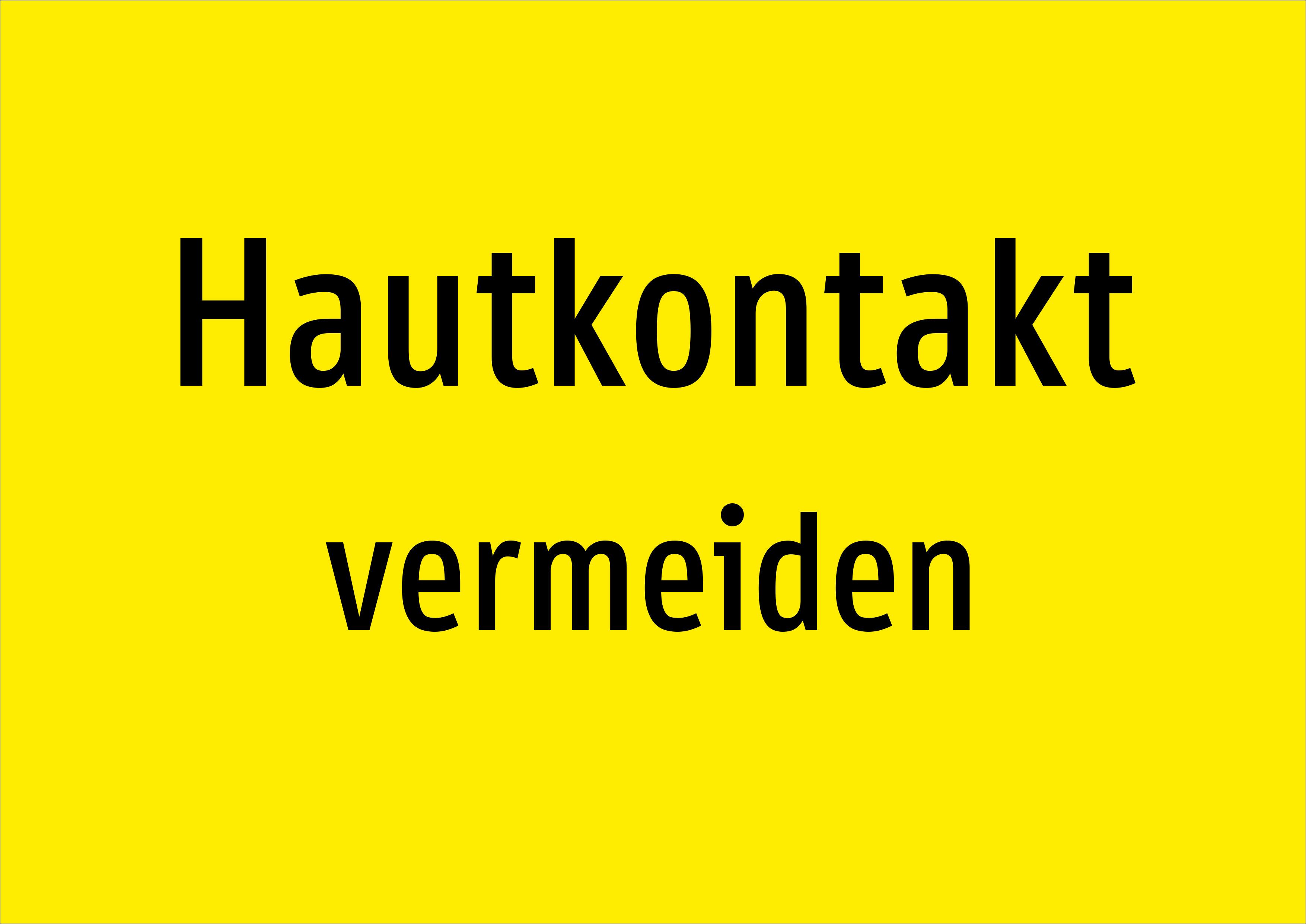 Hautkontakt - vermeiden - Schild - Produktbild 2