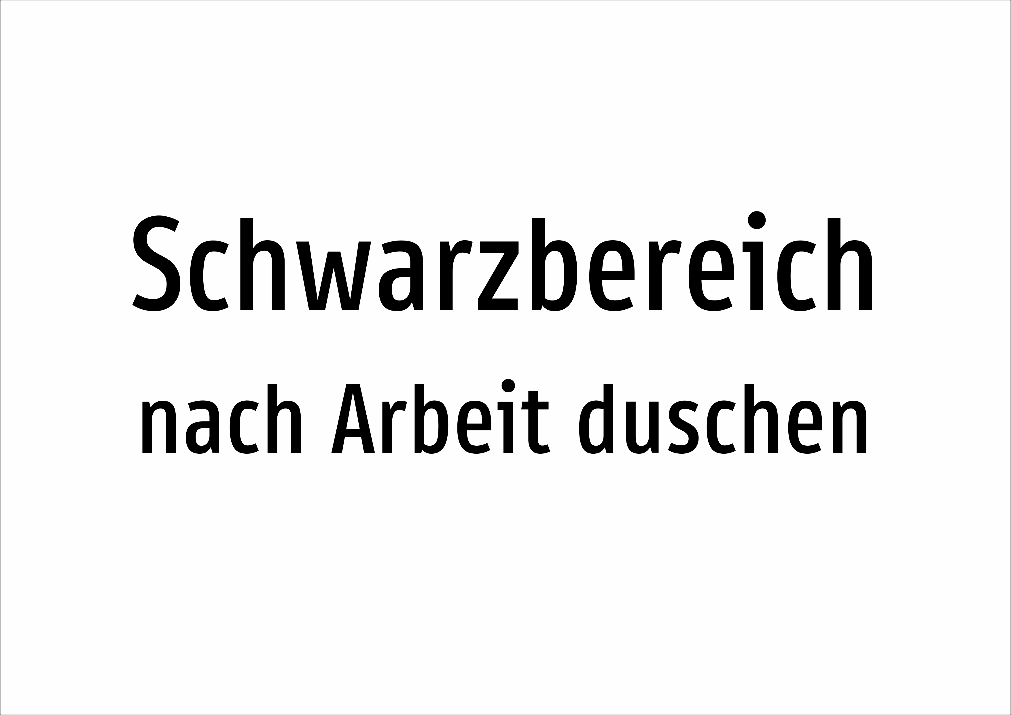 Schwarzbereich - nach Arbeit duschen - Schild - Produktbild 2