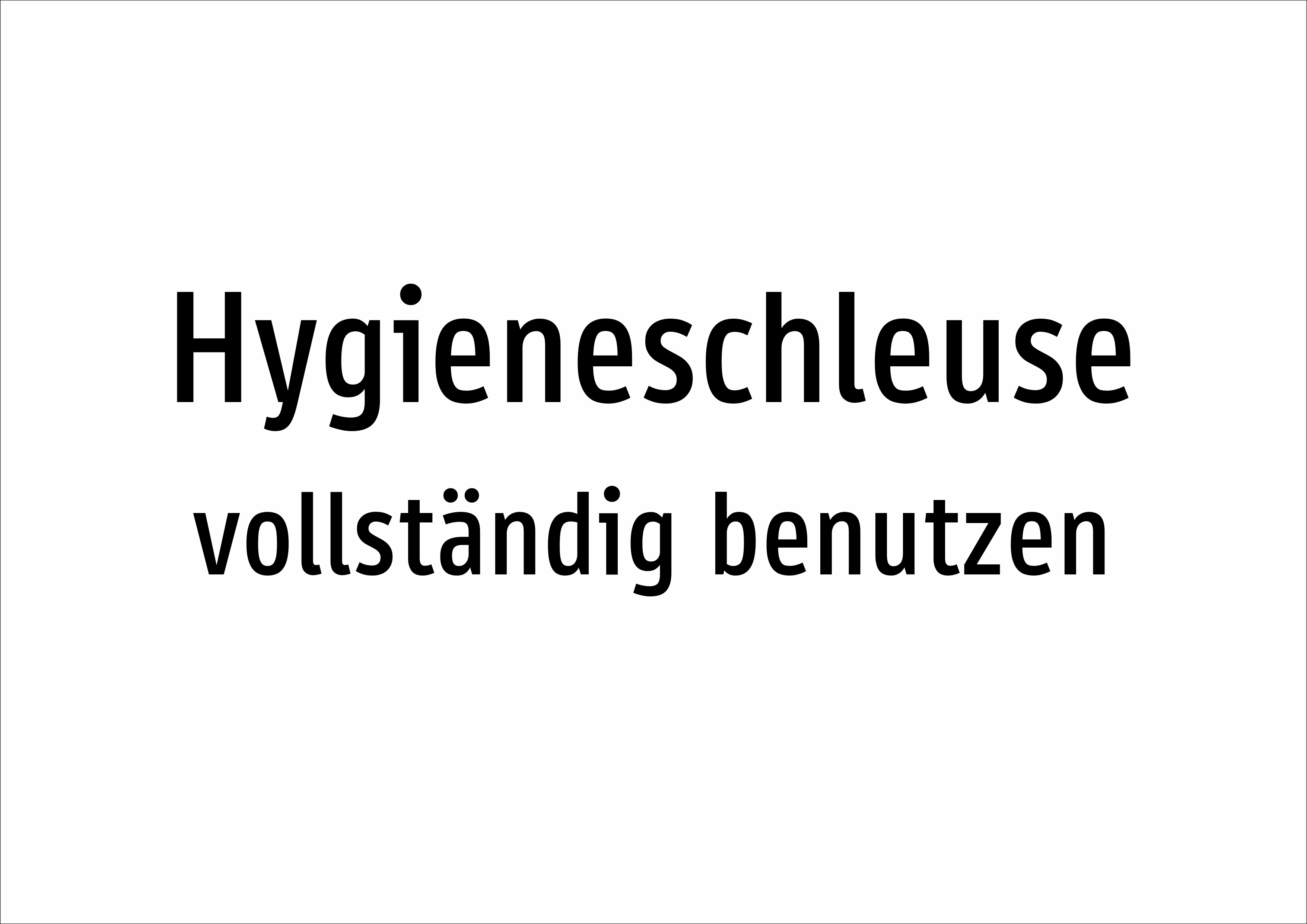 Hygieneschleuse - vollständig benutzen - Schild - Produktbild 2