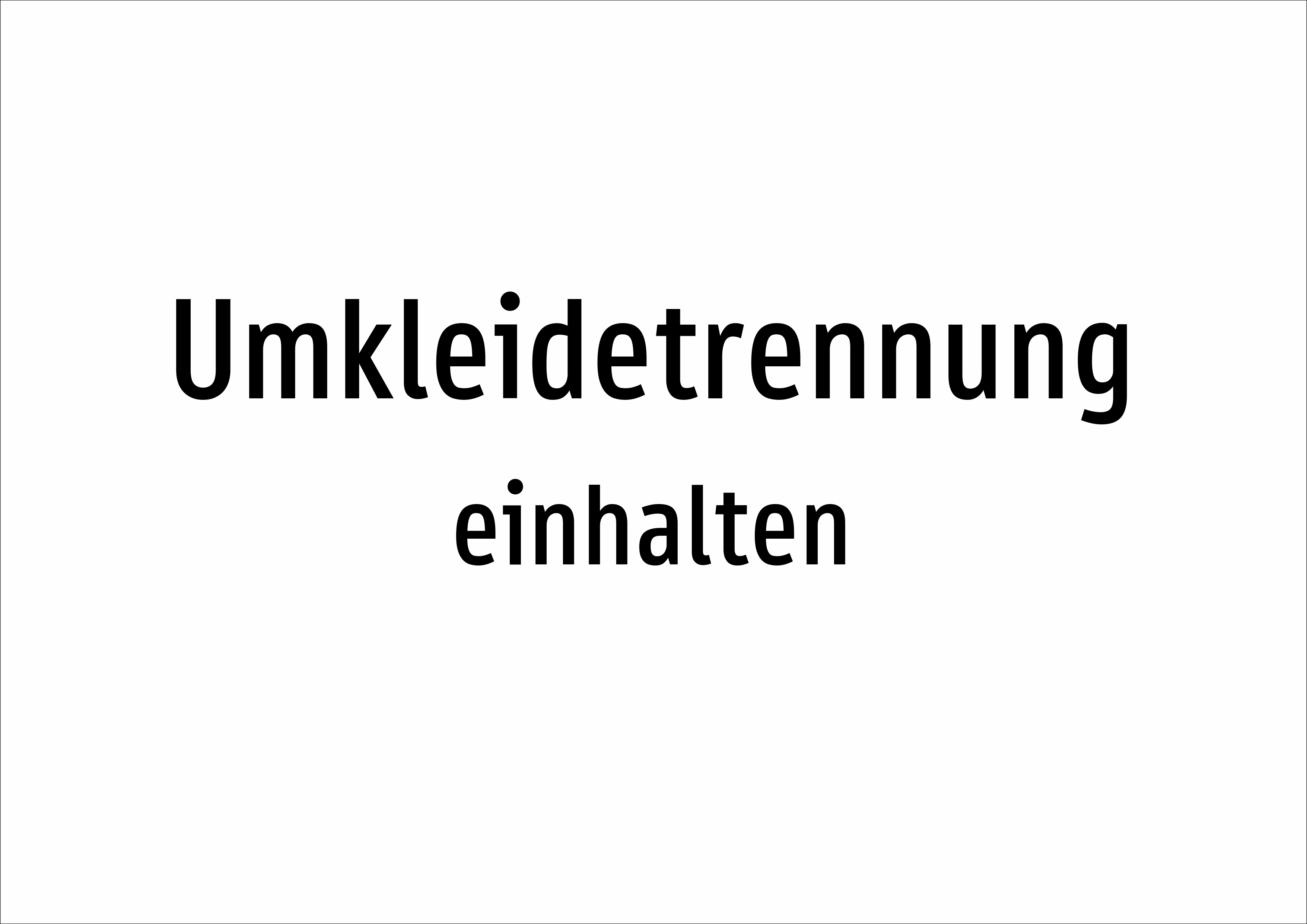 Umkleidetrennung - einhalten - Schild - Produktbild 2