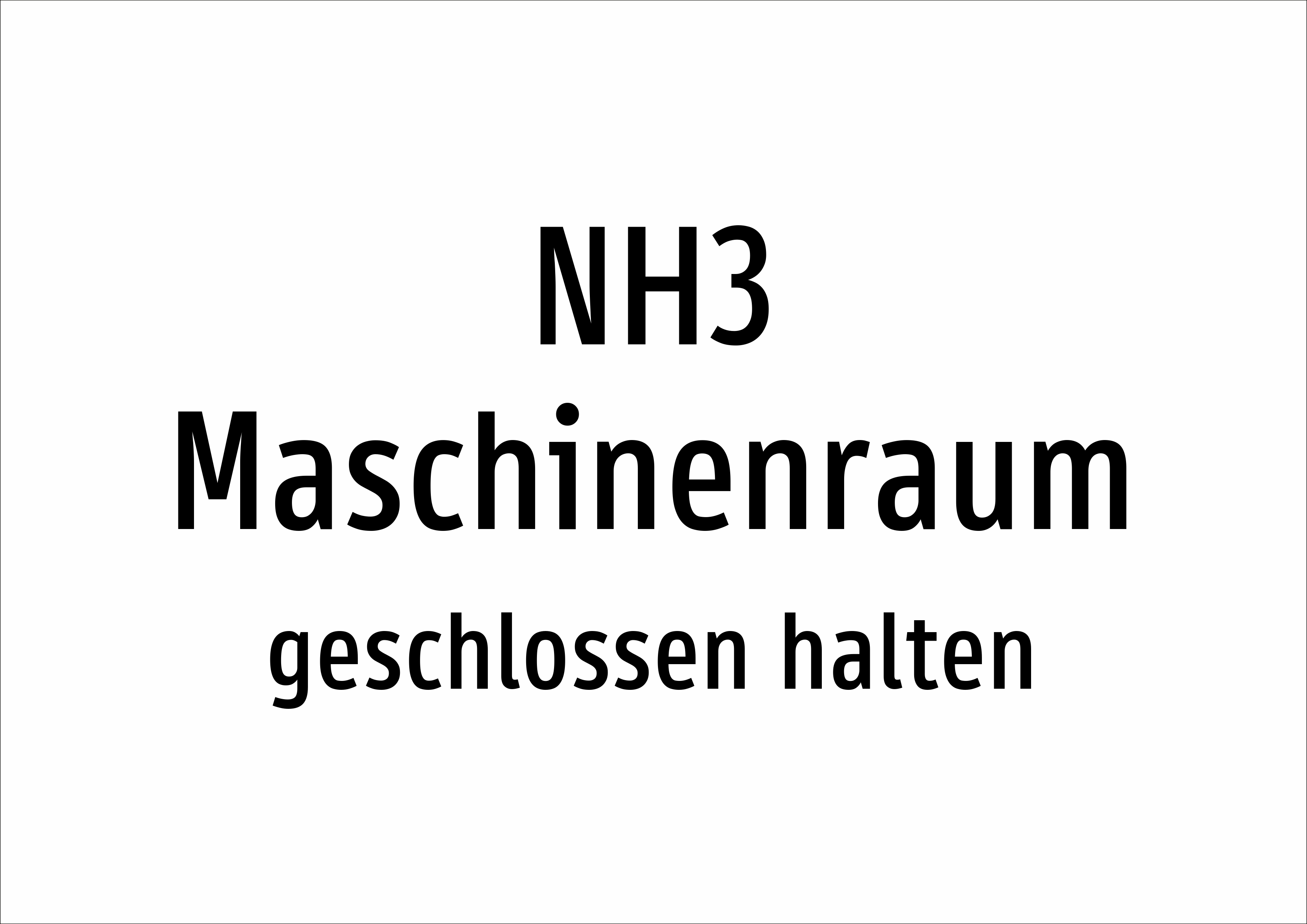 NH3 Maschinenraum - geschlossen halten - Schild - Produktbild 2