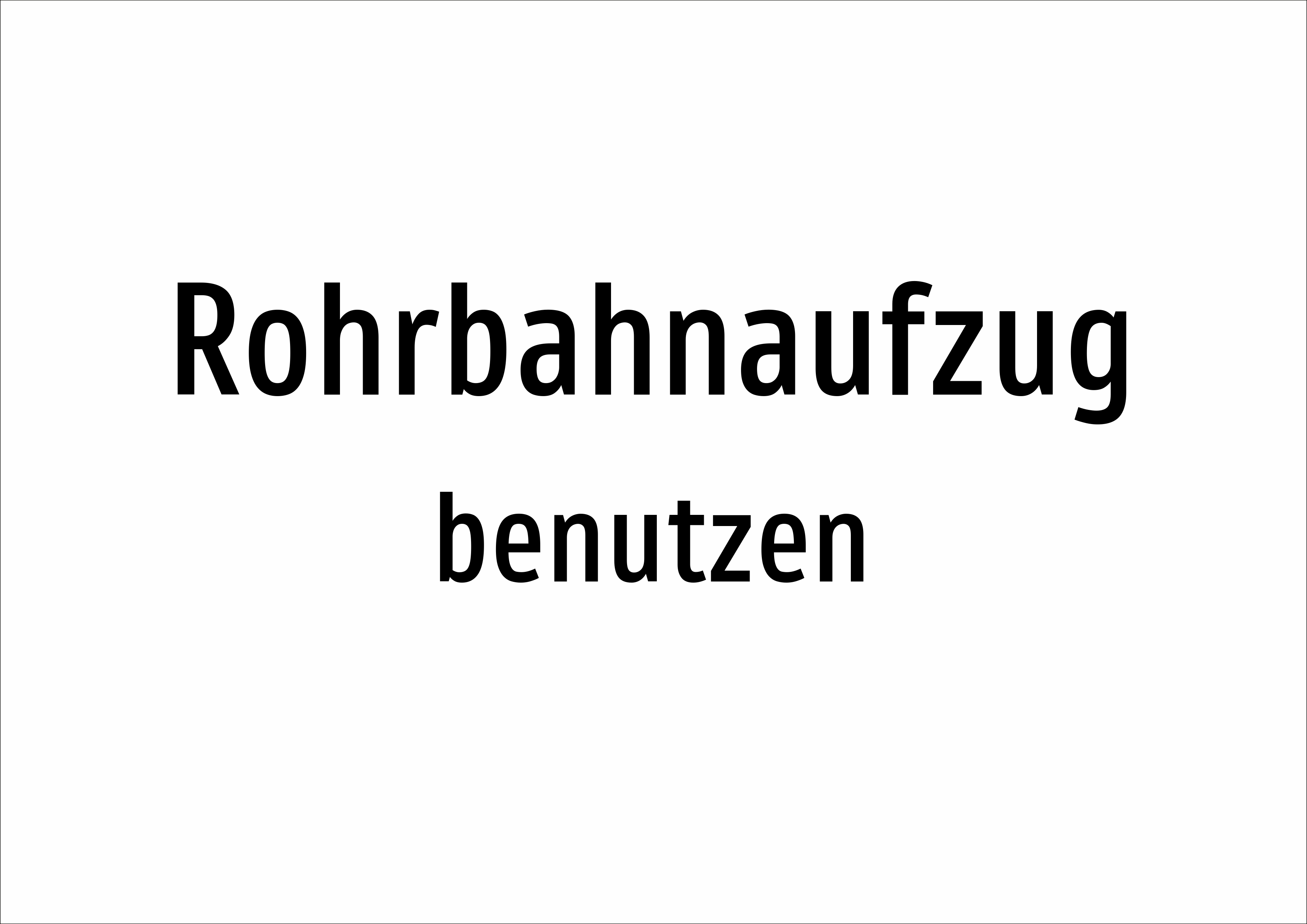 Rohrbahnaufzug - benutzen - Schild - Produktbild 2