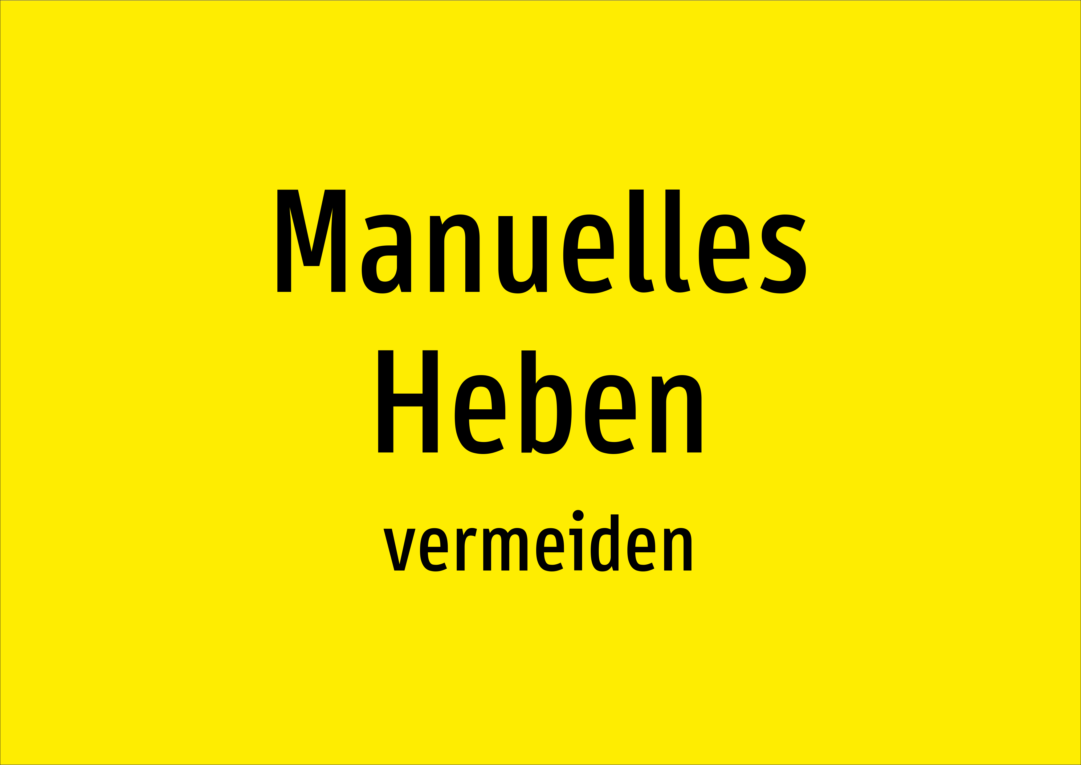 Manuelles Heben - vermeiden - Schild - Produktbild 2
